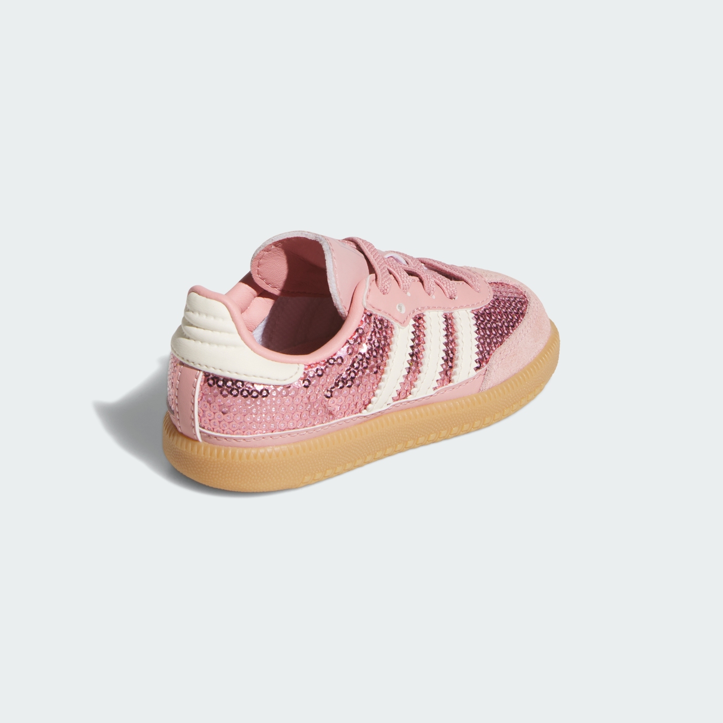 adidas SAMBA OG ELASTIC LACE SHOES - Wonder Mauve / Cream White / Tech Grey Metallic - View 6