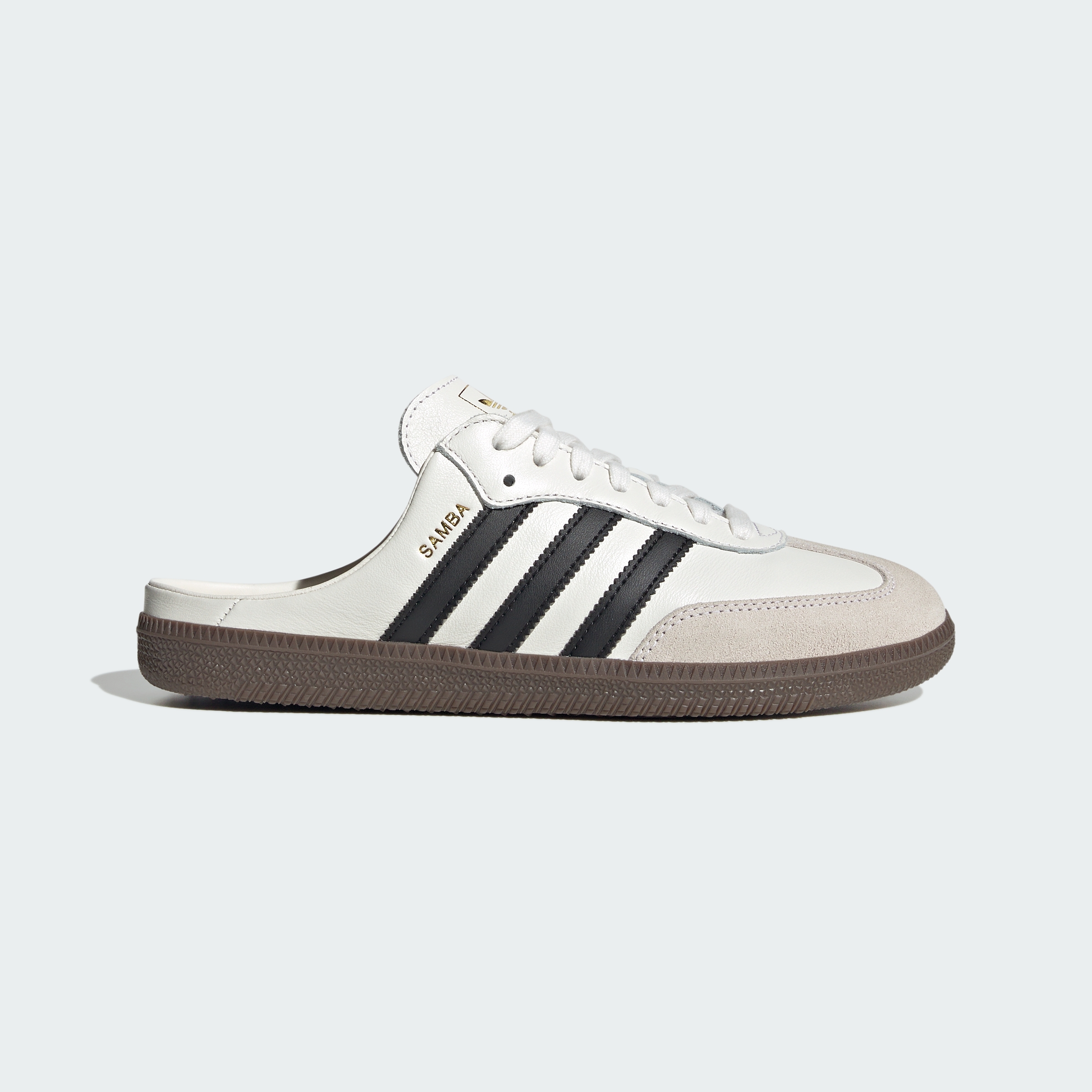 adidas SAMBA OG MULE Shoes - Cloud White / Core Black / Gum - View 3