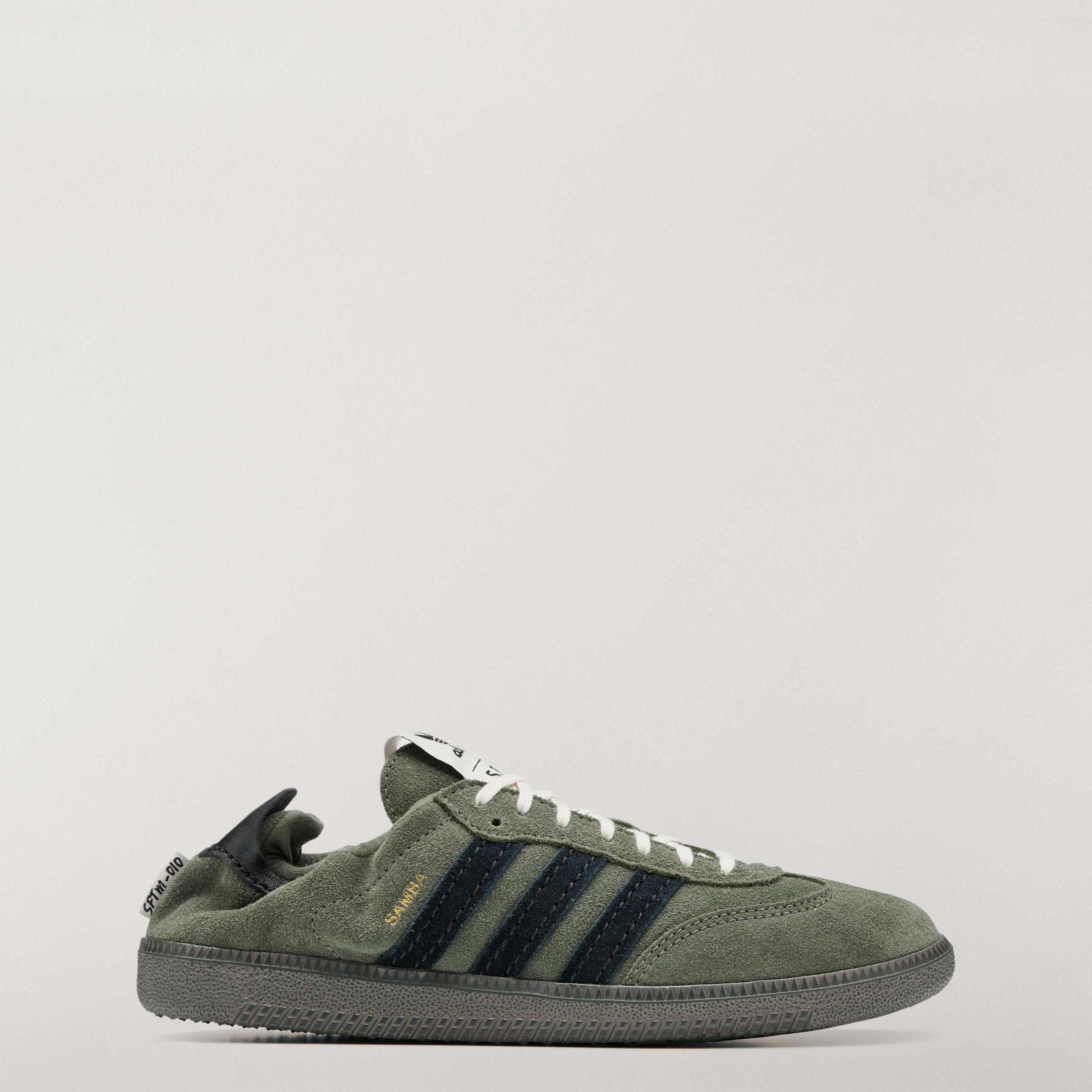 adidas SAMBA OG SFTM Shoes - Base Green / Core Black / Gold Metallic - View 1