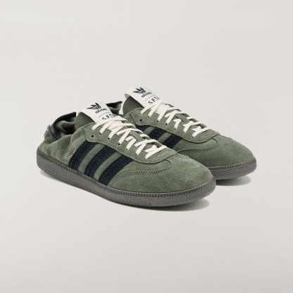 adidas SAMBA OG SFTM Shoes - Base Green / Core Black / Gold Metallic - View 5