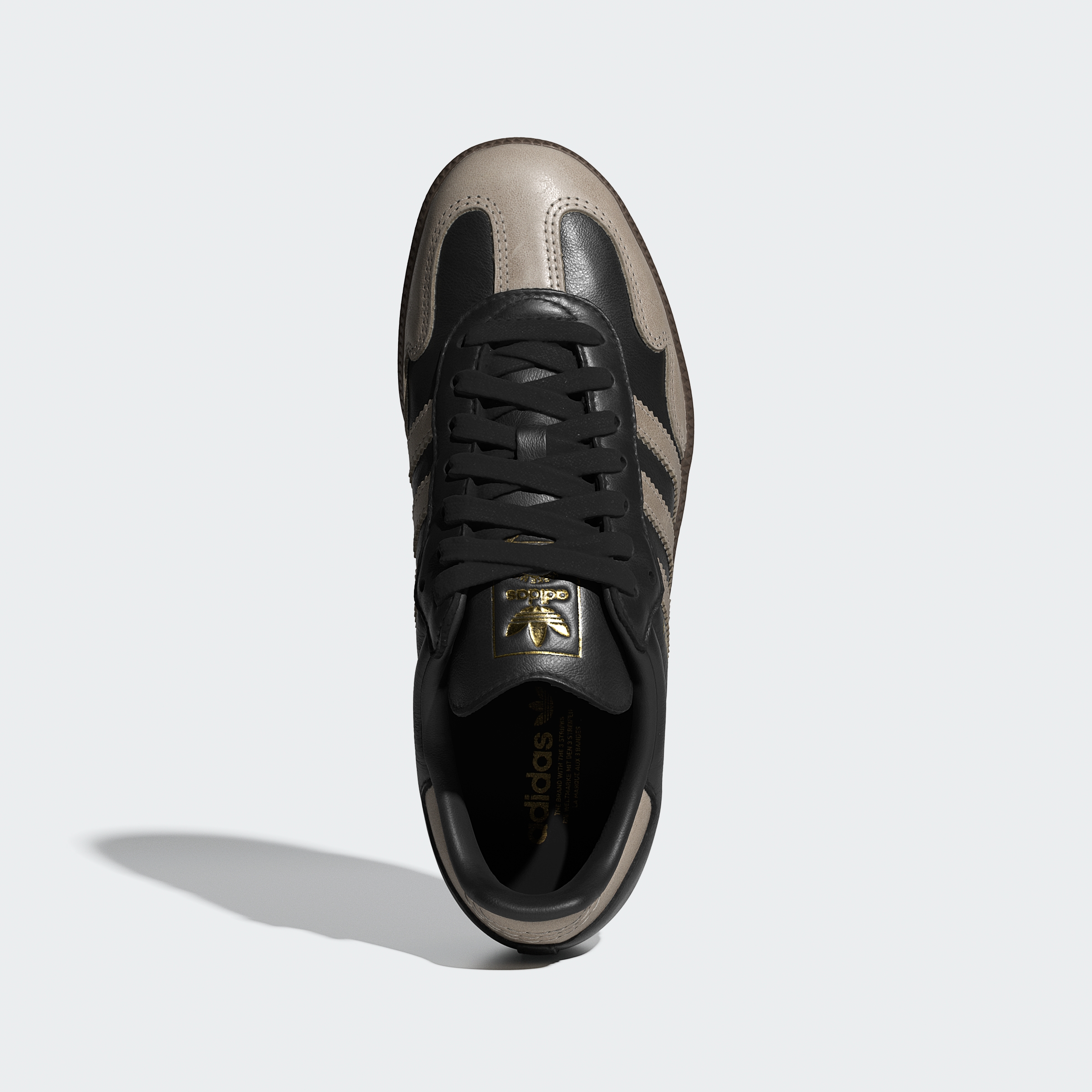 adidas SAMBA OG SHOES - Core Black / Wonder Beige / Gold Metallic - View 2