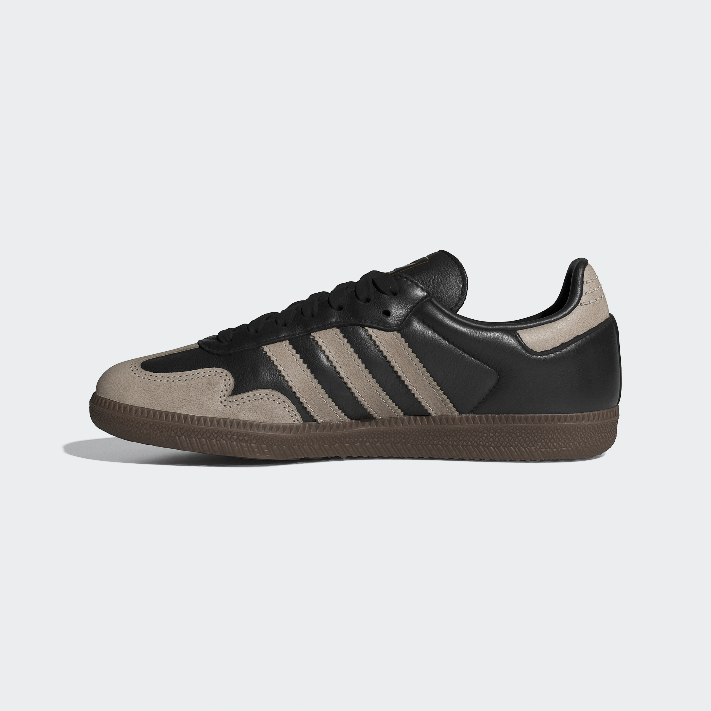 adidas SAMBA OG SHOES - Core Black / Wonder Beige / Gold Metallic - View 7