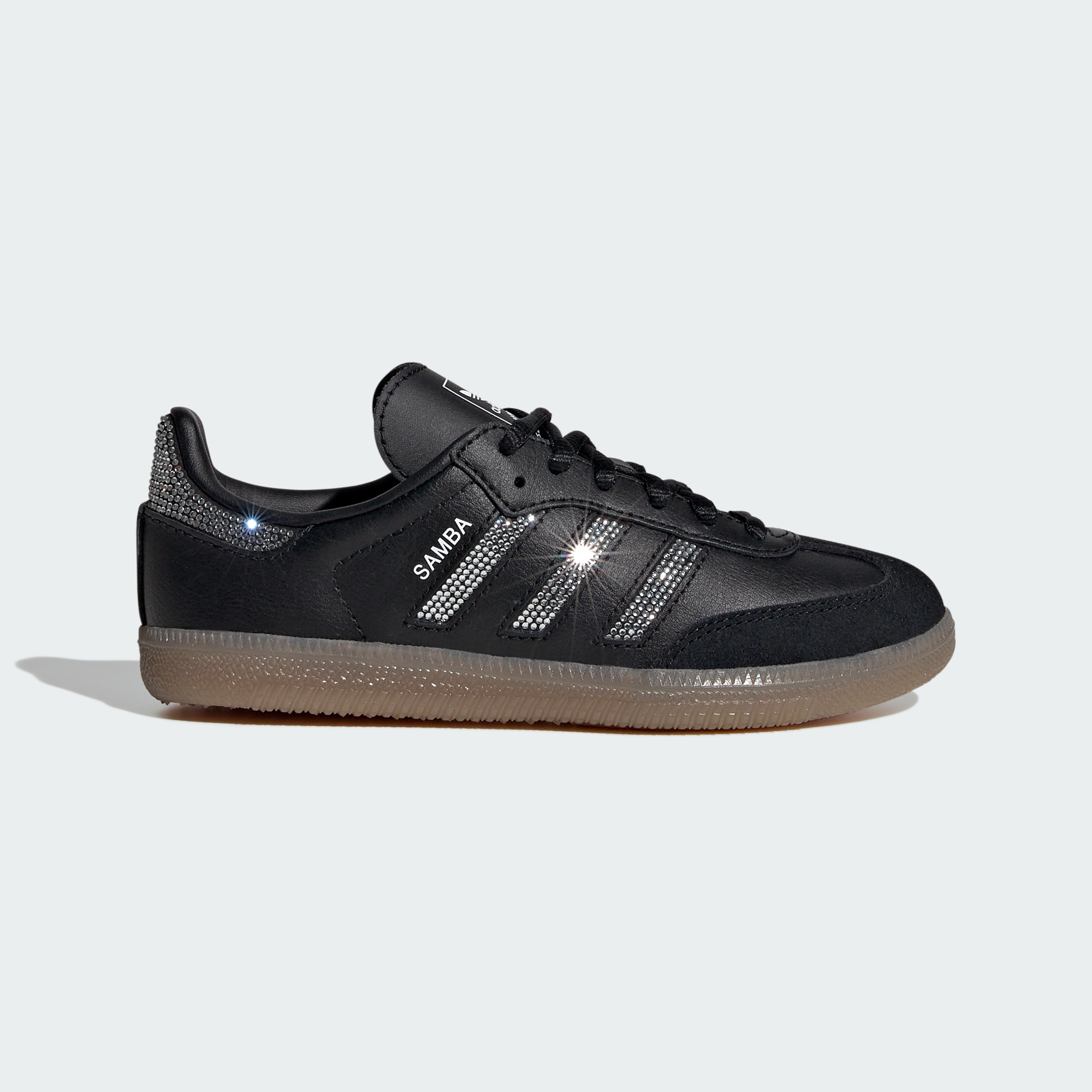 adidas SAMBA OG SHOES - Core Black / Core Black / Silver Metallic - View 3