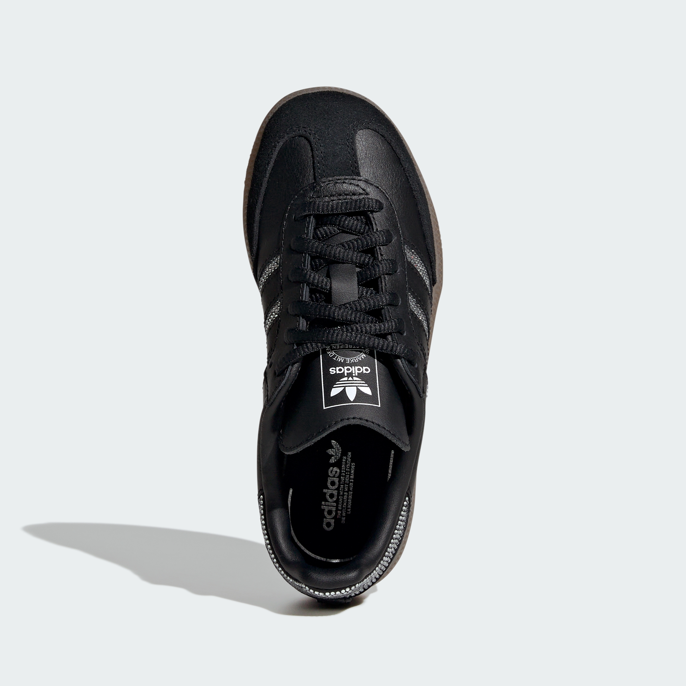 adidas SAMBA OG SHOES - Core Black / Core Black / Silver Metallic - View 2