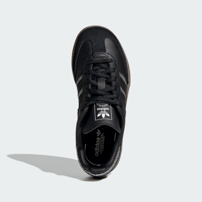 adidas SAMBA OG SHOES - Core Black / Core Black / Silver Metallic - View 2