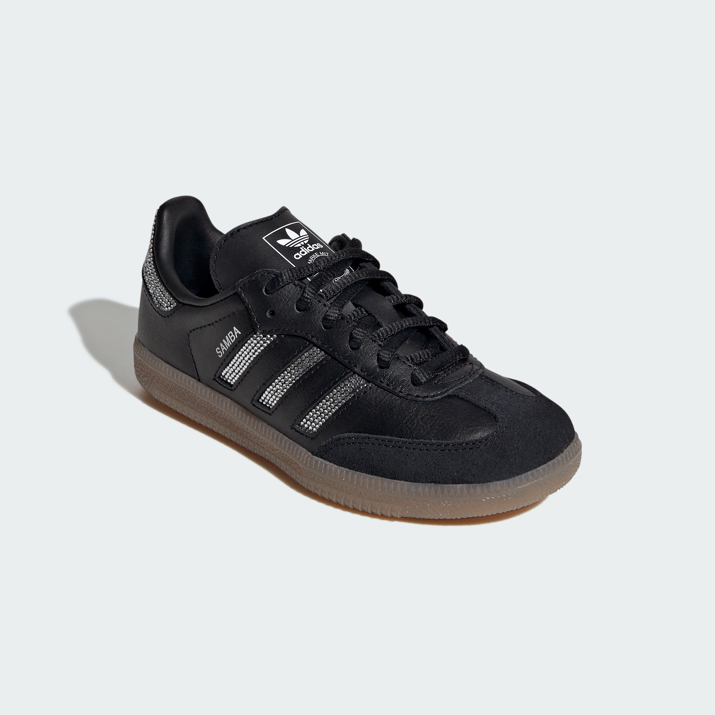 adidas SAMBA OG SHOES - Core Black / Core Black / Silver Metallic - View 5
