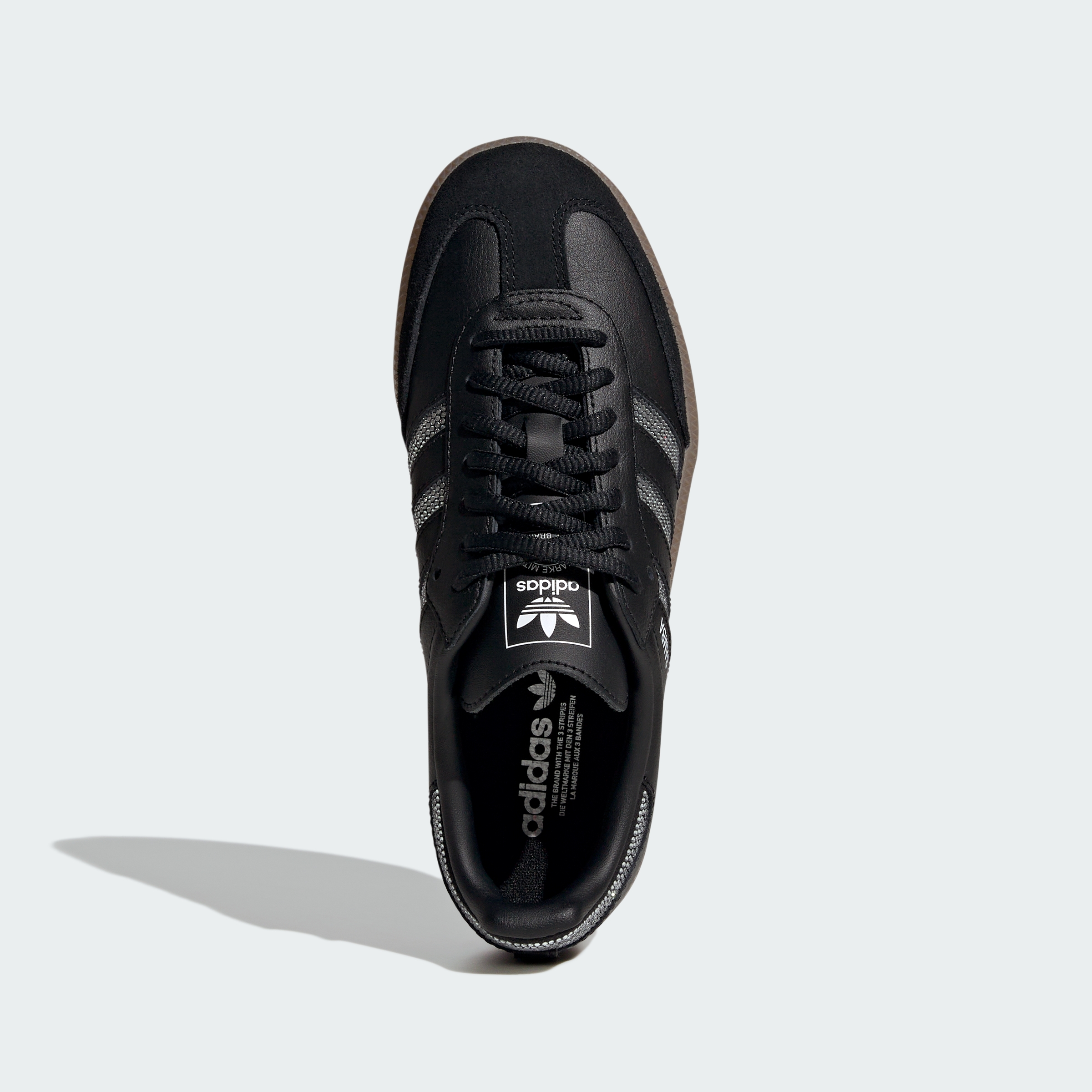 adidas SAMBA OG SHOES - Core Black / Core Black / Silver Metallic - View 2
