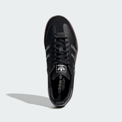 adidas SAMBA OG SHOES - Core Black / Core Black / Silver Metallic - View 2