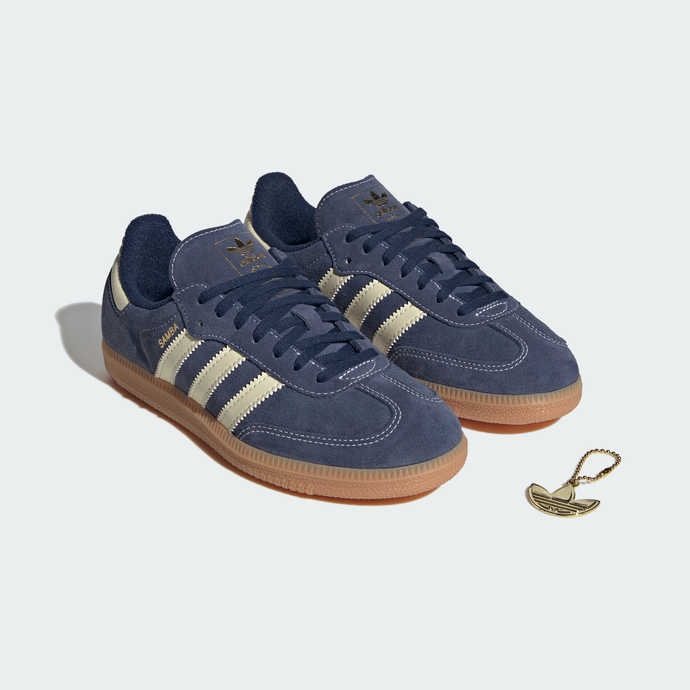adidas SAMBA OG SHOES - Night Indigo / Warm Vanilla / Gum - View 2