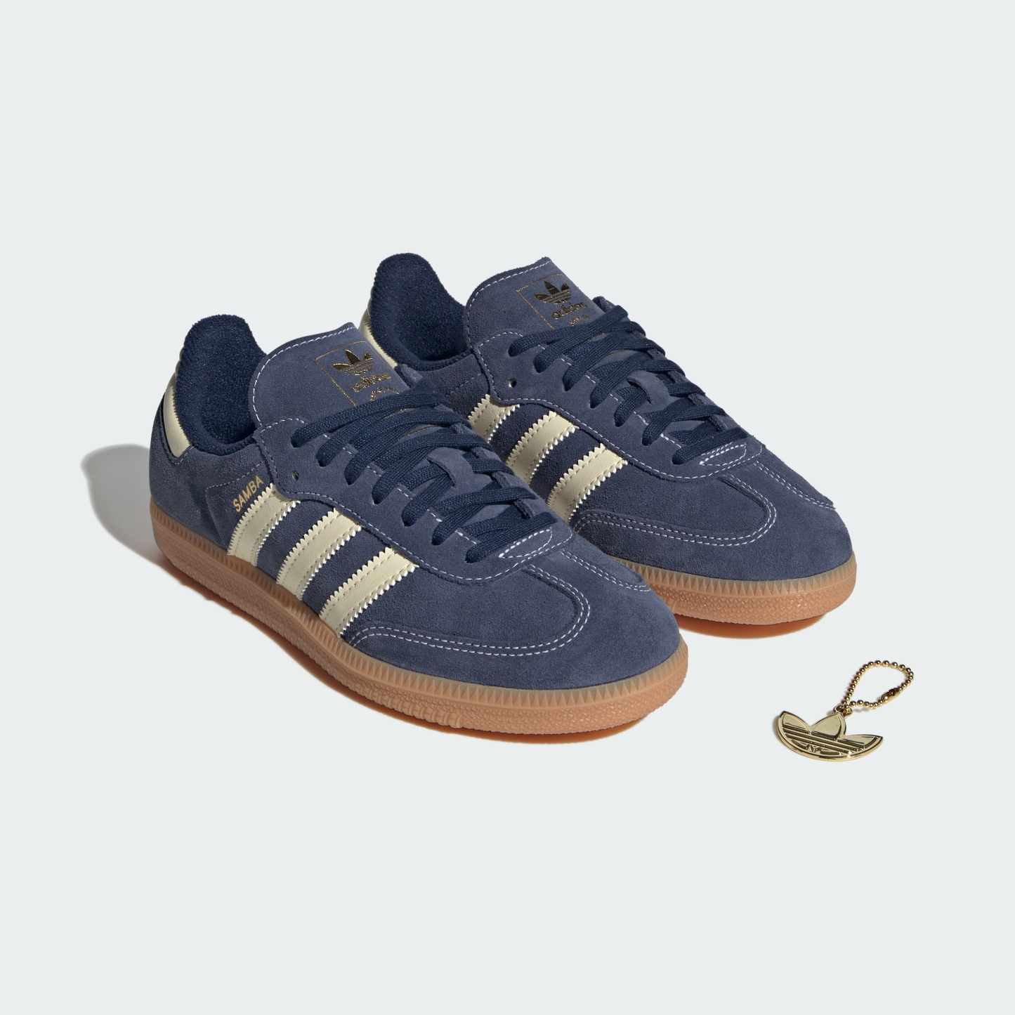 adidas SAMBA OG SHOES - Night Indigo / Warm Vanilla / Gum - View 2