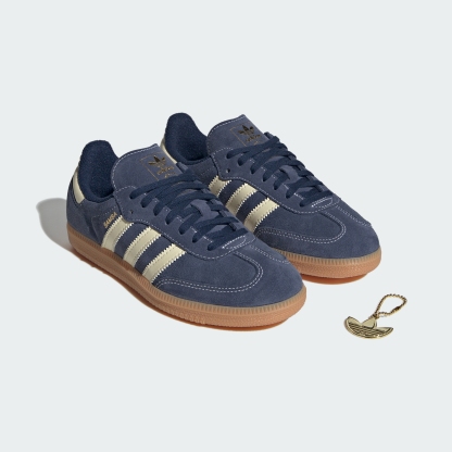 adidas SAMBA OG SHOES - Night Indigo / Warm Vanilla / Gum - View 2
