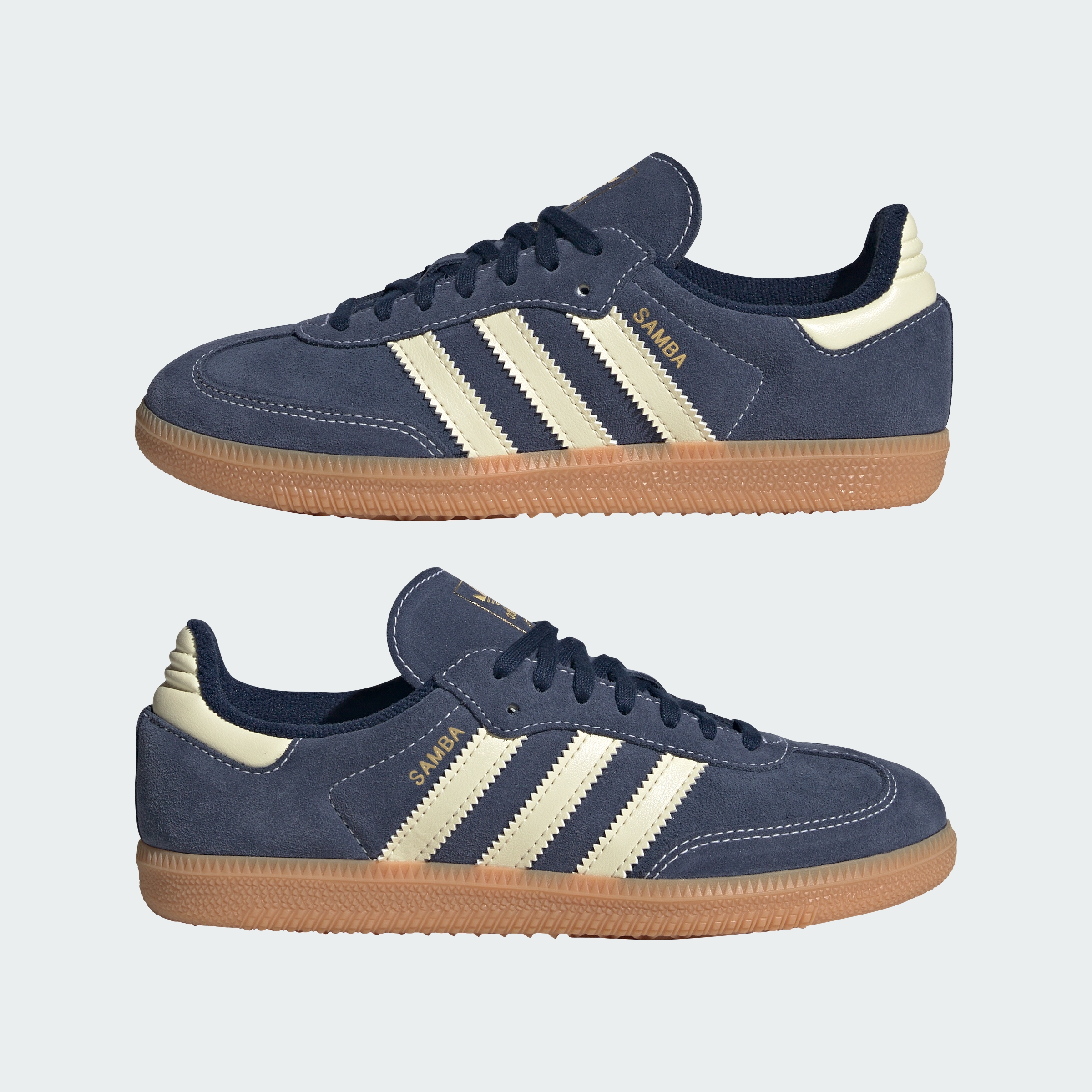 adidas SAMBA OG SHOES - Night Indigo / Warm Vanilla / Gum - View 9