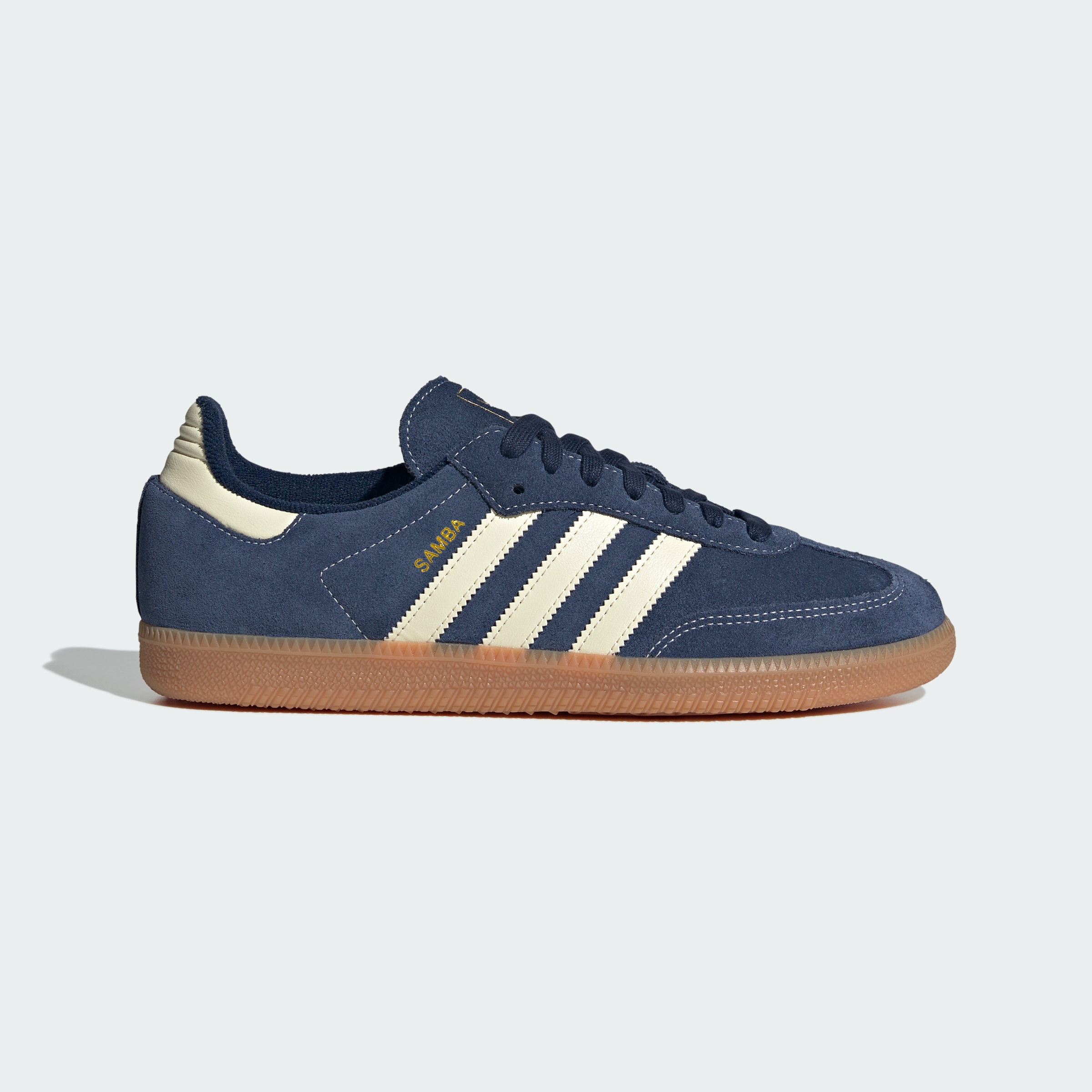 adidas SAMBA OG SHOES - Night Indigo / Warm Vanilla / Gum - View 3