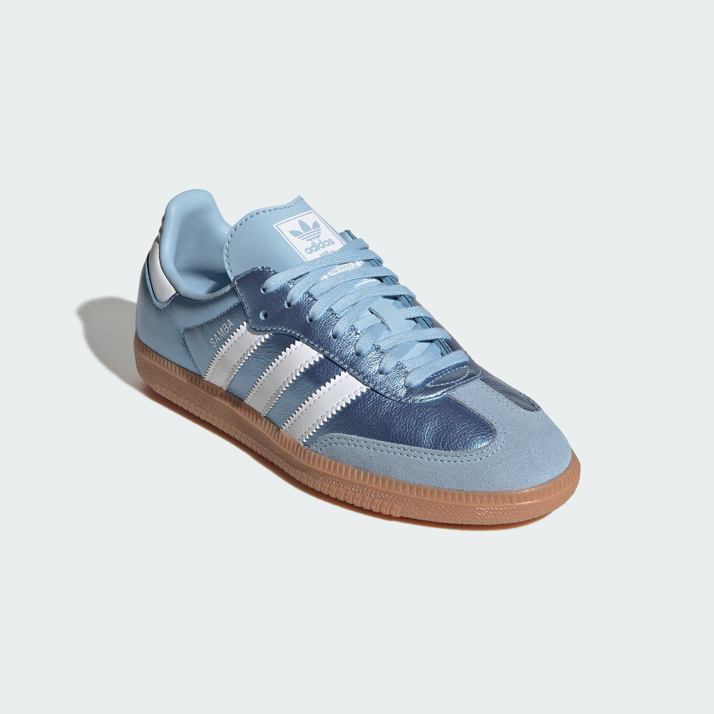adidas SAMBA OG SHOES - Clear Sky / Cloud White / Gum - View 5
