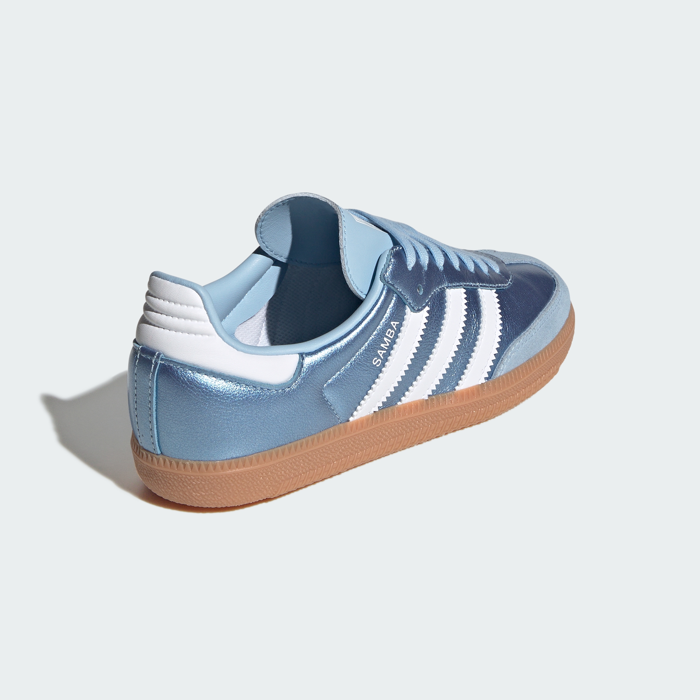 adidas SAMBA OG SHOES - Clear Sky / Cloud White / Gum - View 6