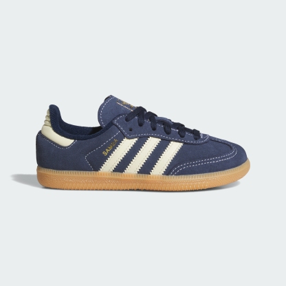 adidas SAMBA OG SHOES - Night Indigo / Warm Vanilla / Gum - View 3