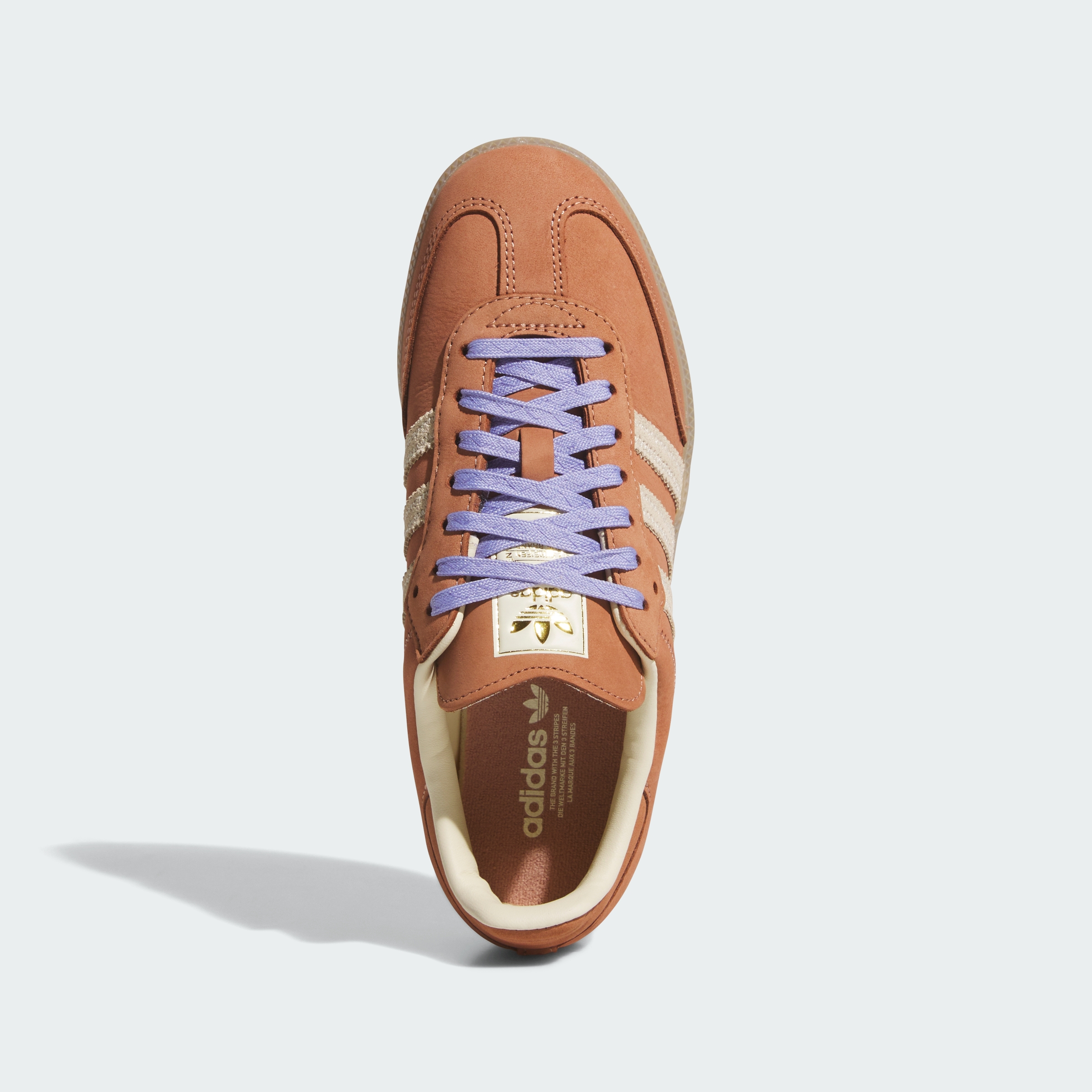 adidas SAMBA OG SHOES - Clay Strata / Warm Vanilla / Light Purple - View 4