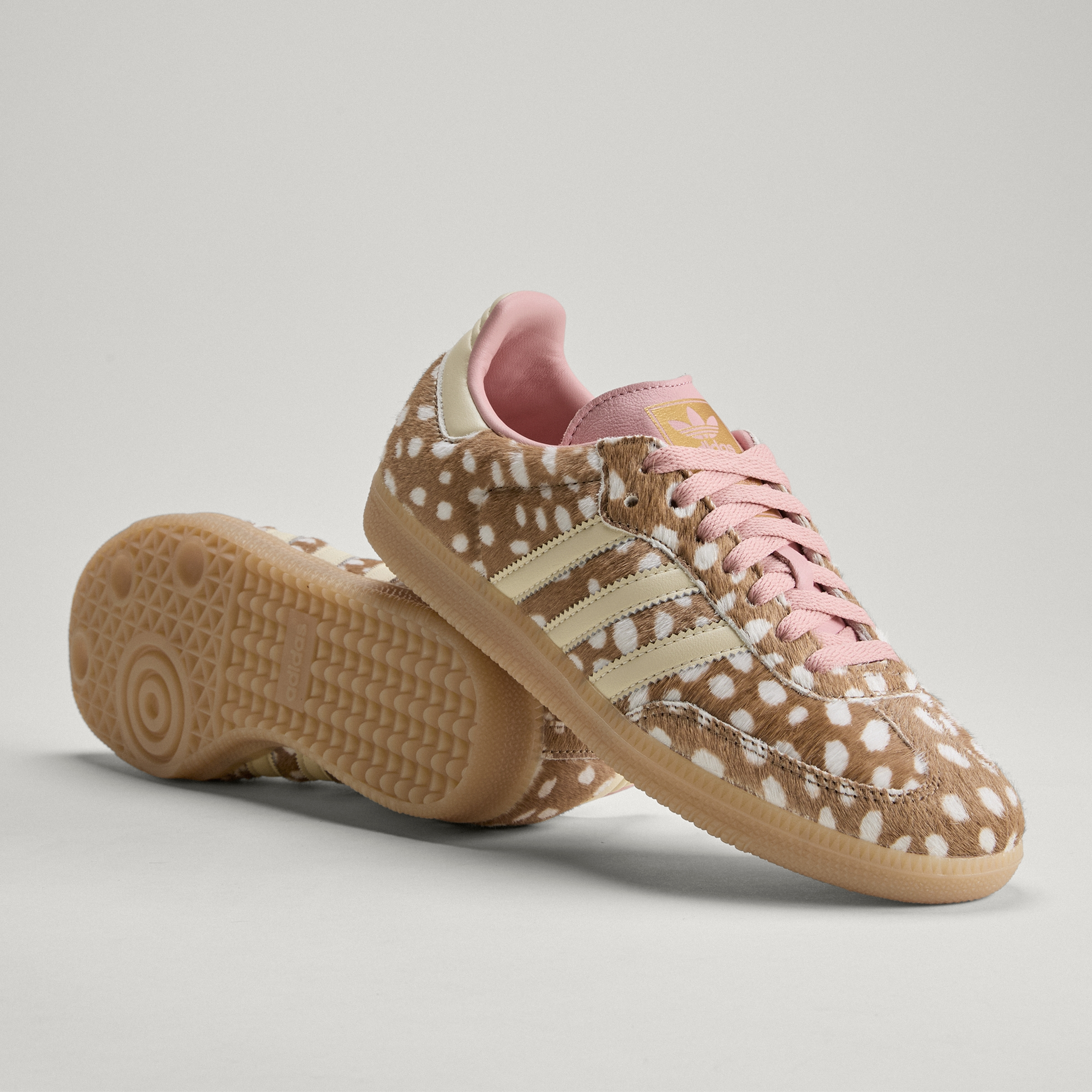 adidas SAMBA OG SHOES - Brown Desert / Warm Vanilla / Wonder Mauve - View 1