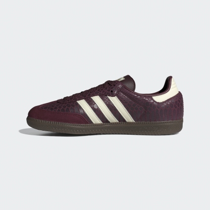 adidas SAMBA OG SHOES - Maroon / Cream White / Gold Metallic - View 7