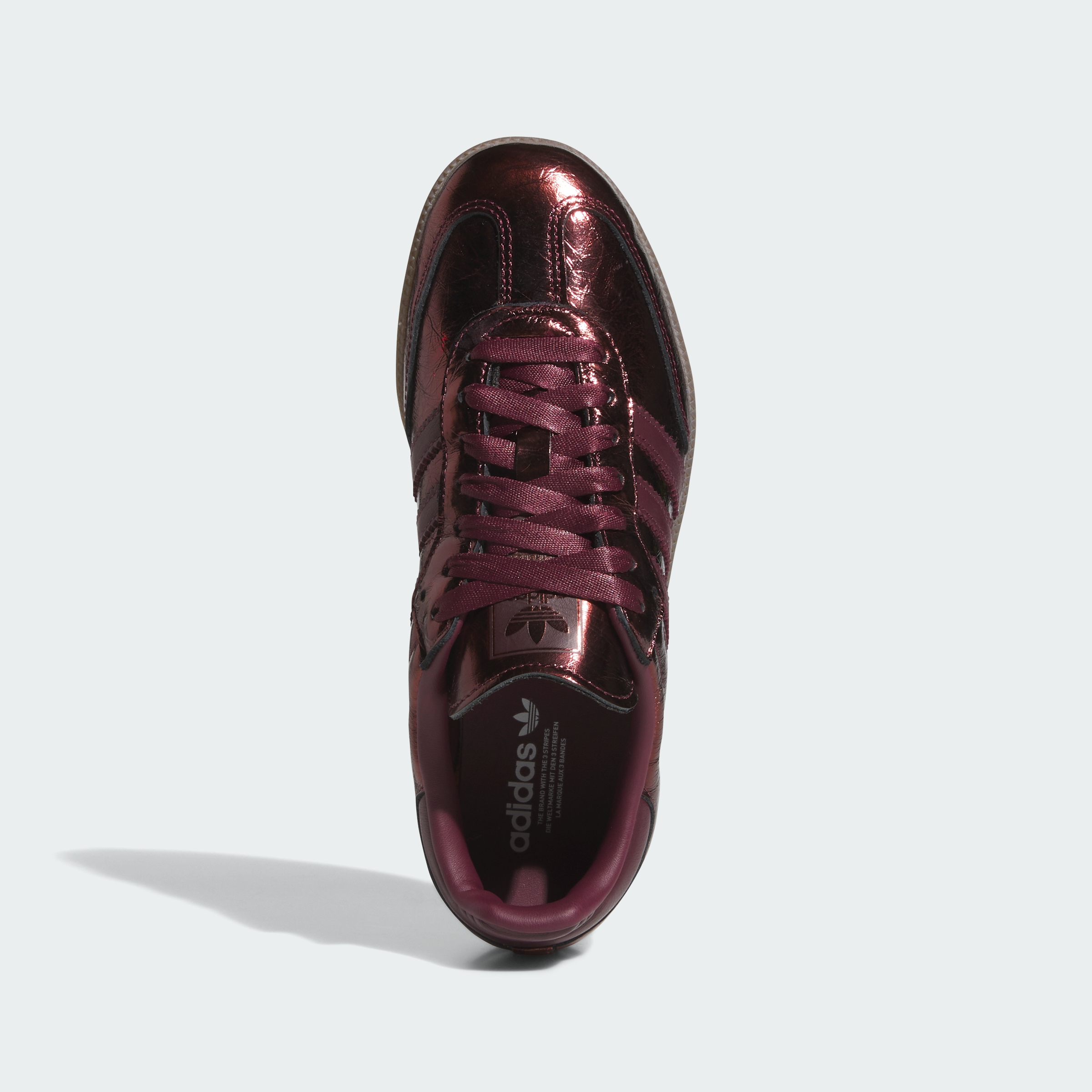 adidas SAMBA OG SHOES - Maroon / Maroon / Gum - View 2