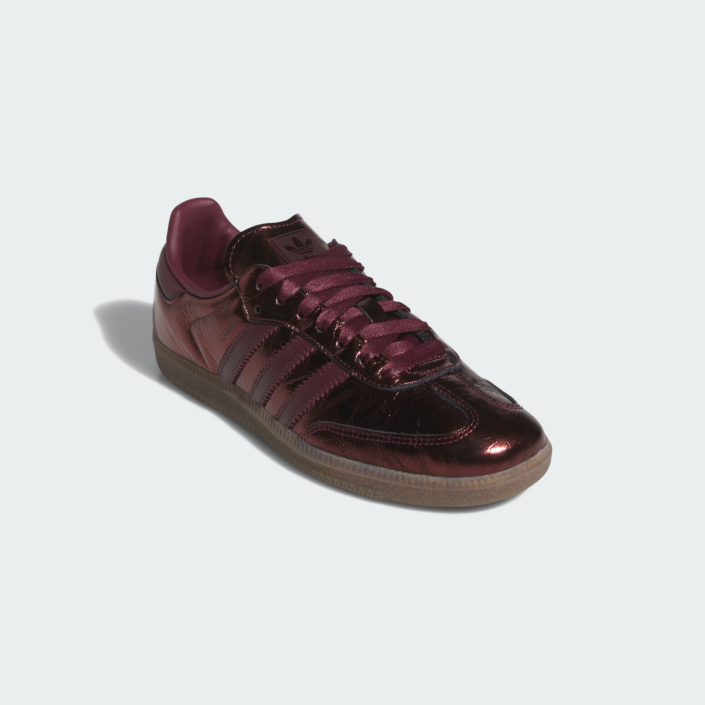 adidas SAMBA OG SHOES - Maroon / Maroon / Gum - View 5