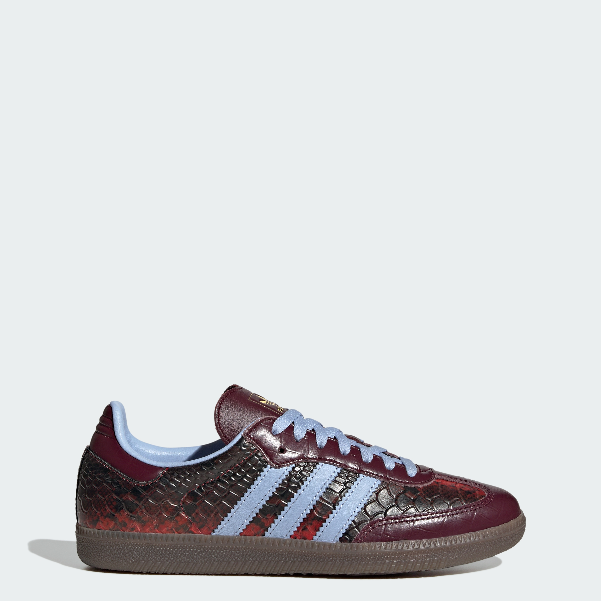 adidas SAMBA OG SHOES - Maroon / Blue Dawn / Gold Metallic - View 1
