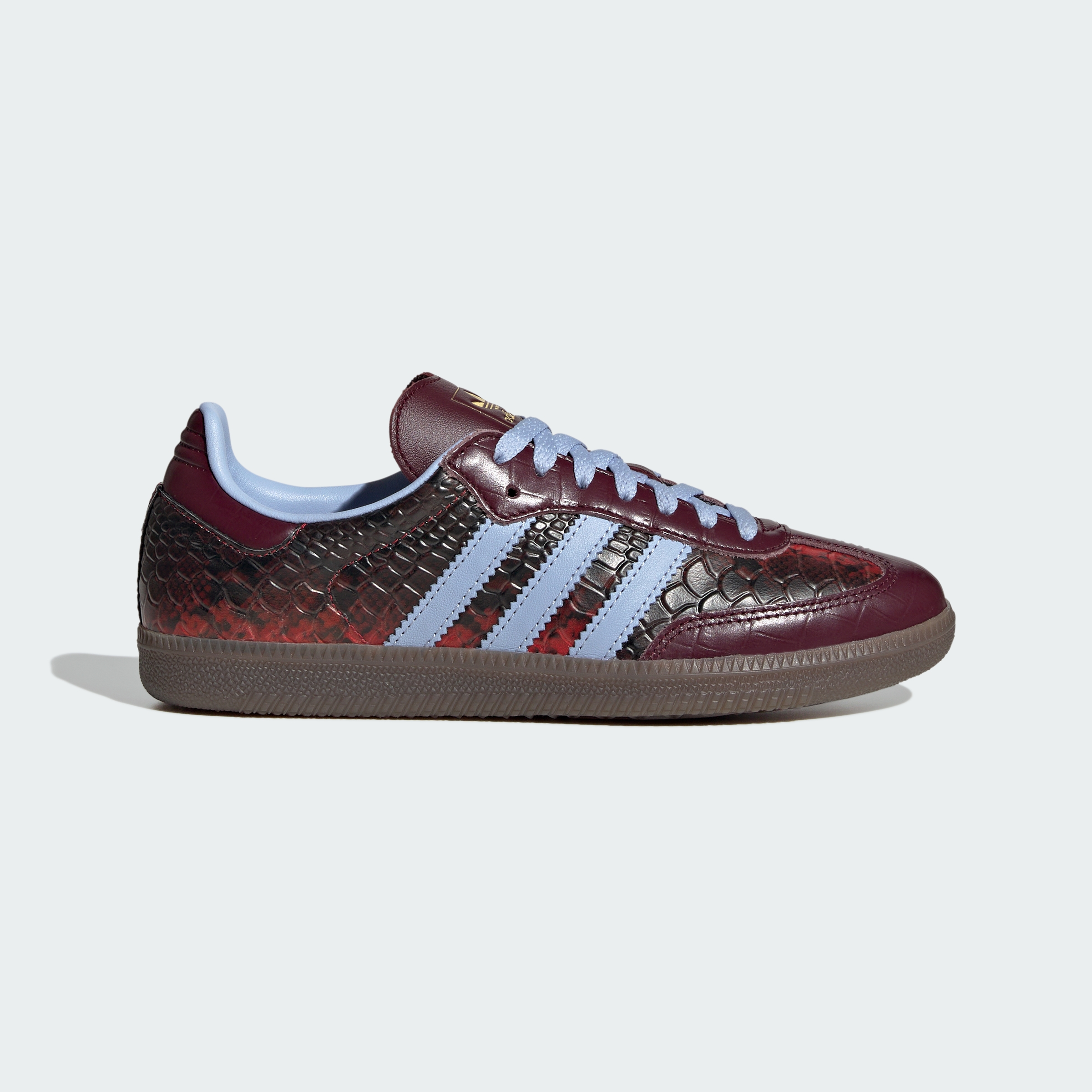 adidas SAMBA OG SHOES - Maroon / Blue Dawn / Gold Metallic - View 3