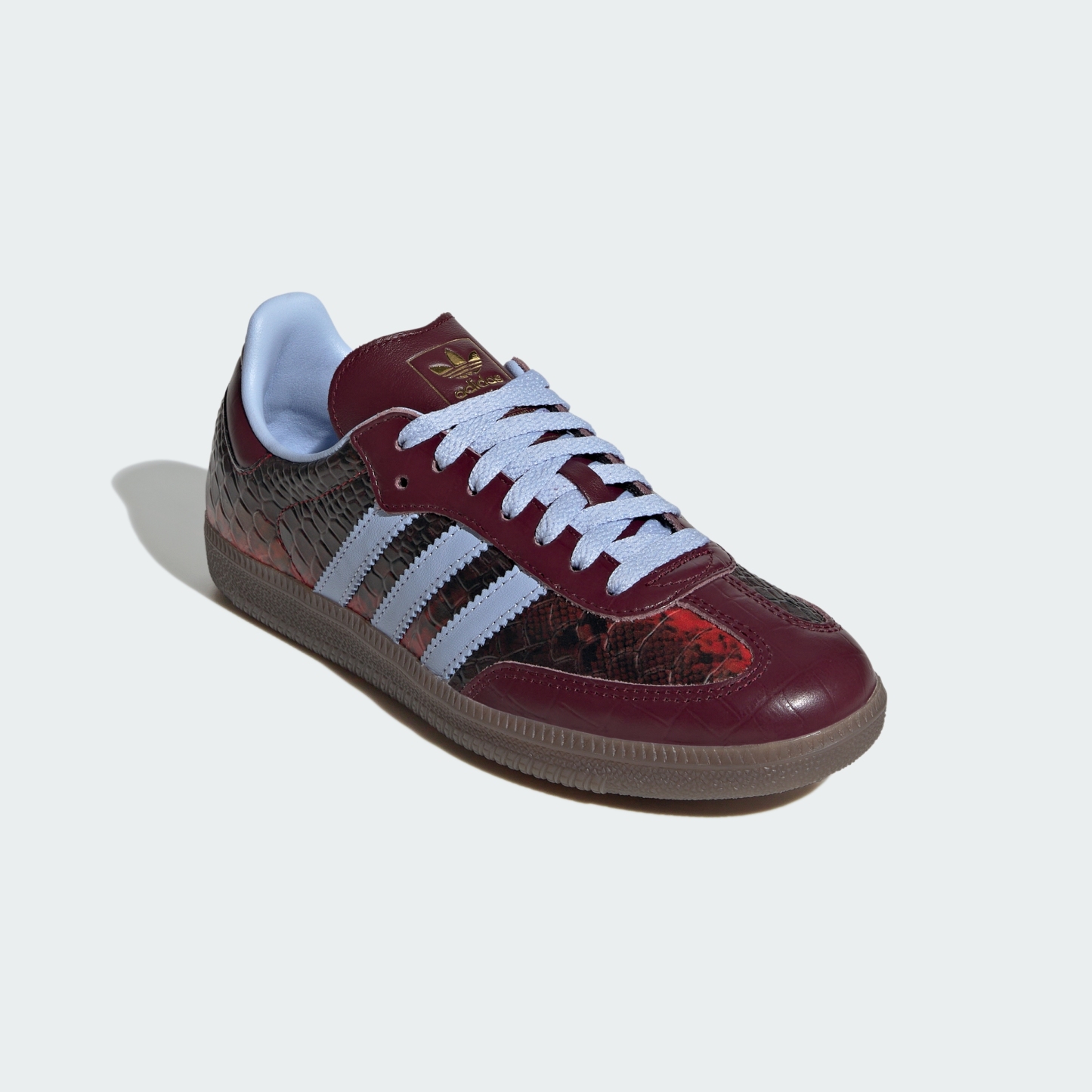 adidas SAMBA OG SHOES - Maroon / Blue Dawn / Gold Metallic - View 5