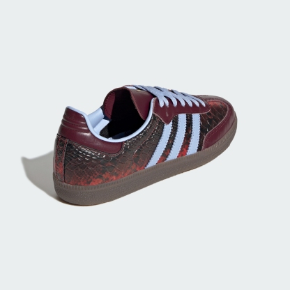 adidas SAMBA OG SHOES - Maroon / Blue Dawn / Gold Metallic - View 6