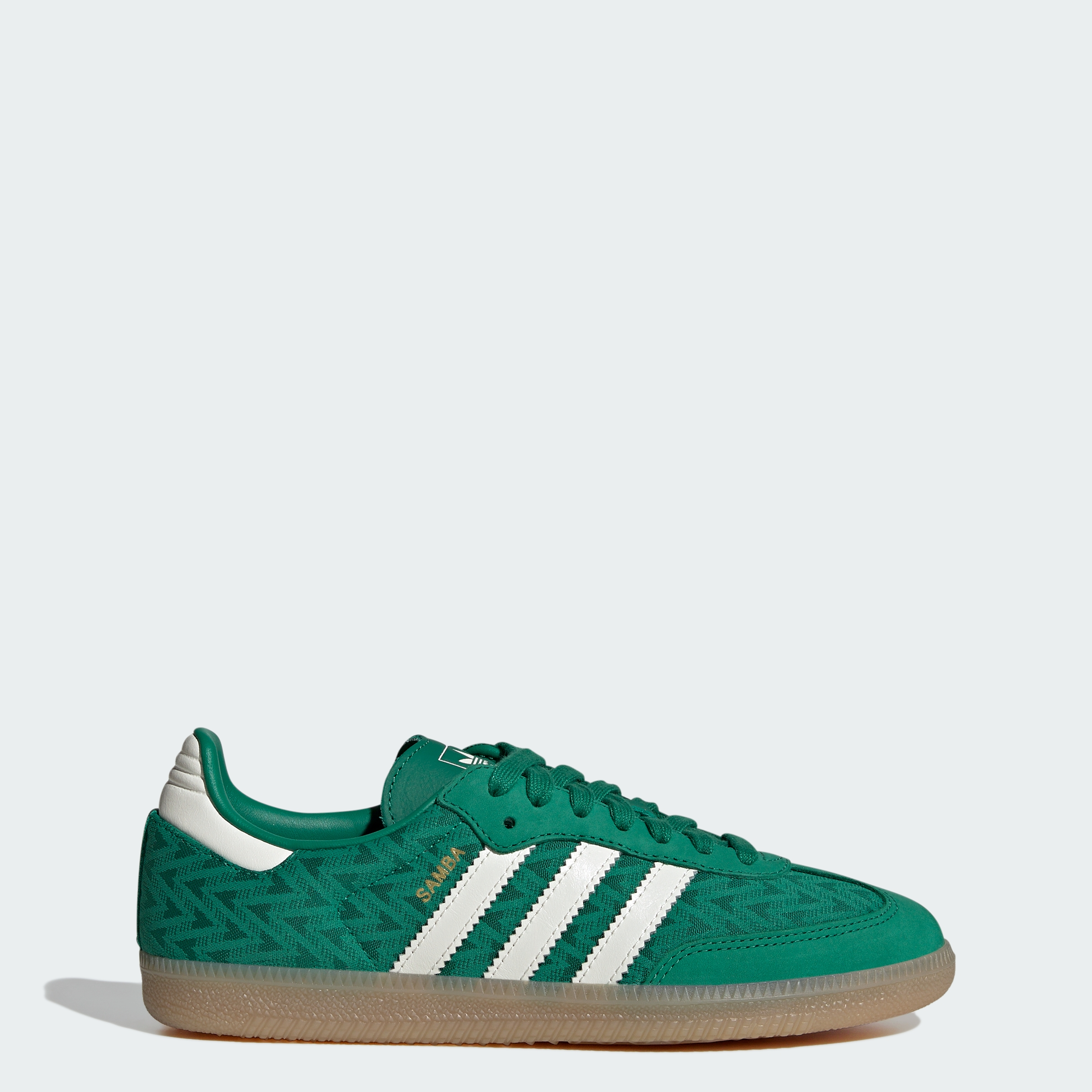 adidas SAMBA OG SHOES - Bold Green / Off White / Gold Metallic - View 1