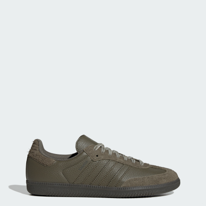 adidas SAMBA OG SHOES - Olive Strata / Olive Strata / Shadow Olive - View 1