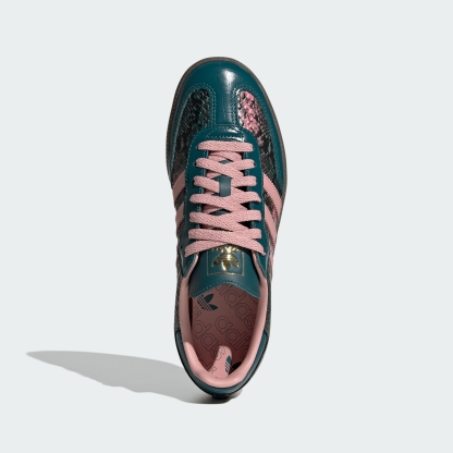 adidas SAMBA OG SHOES - Rich Green / Wonder Mauve / Gold Metallic - View 2