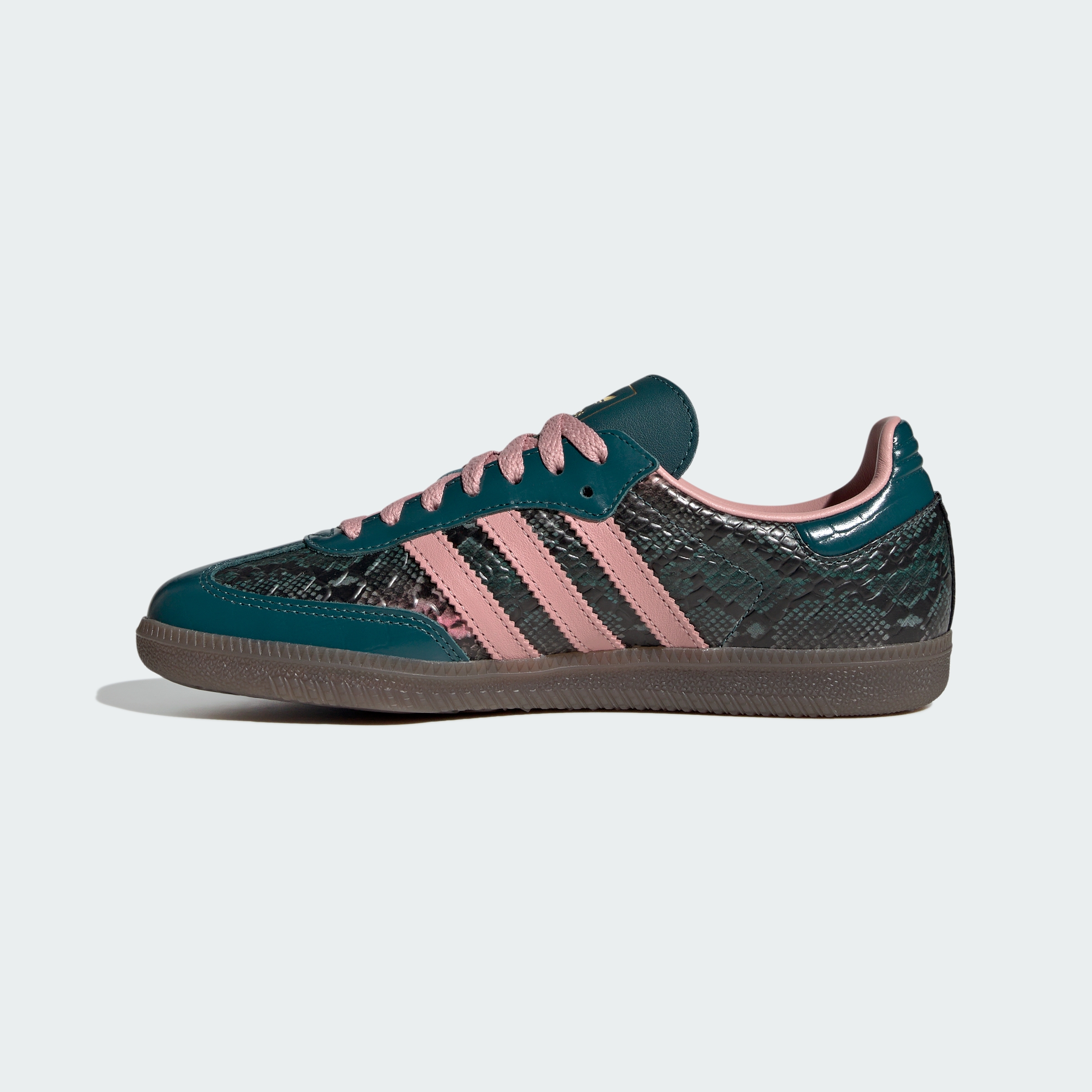 adidas SAMBA OG SHOES - Rich Green / Wonder Mauve / Gold Metallic - View 7