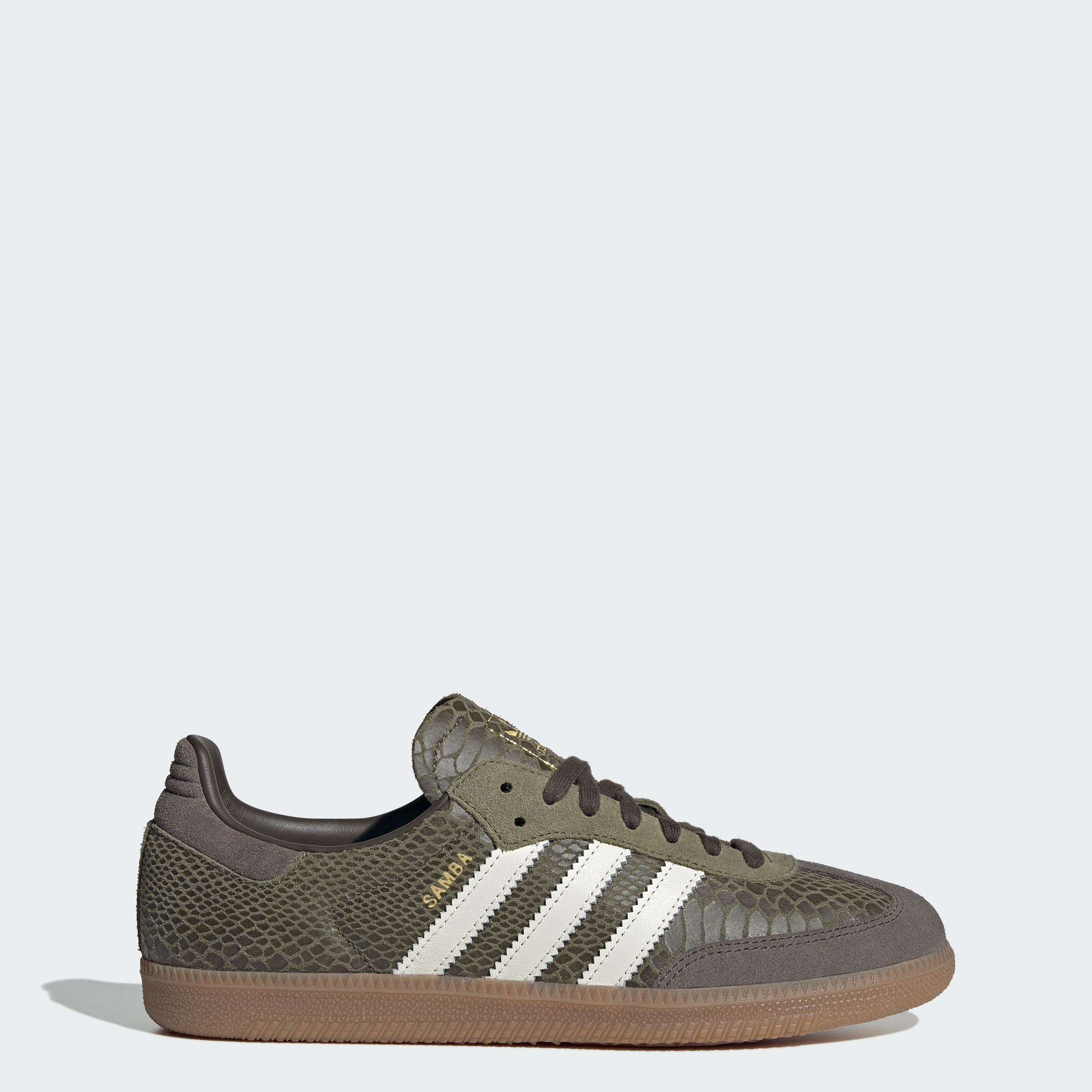 adidas SAMBA OG SHOES - Focus Olive / Off White / Gum - View 1