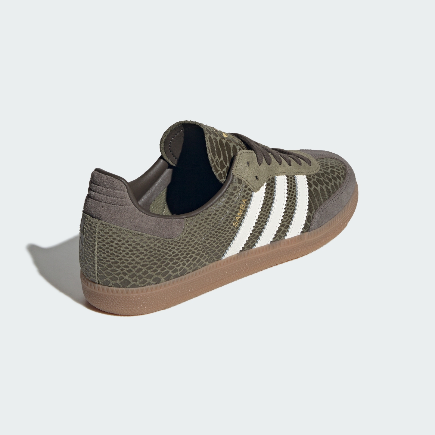 adidas SAMBA OG SHOES - Focus Olive / Off White / Gum - View 6