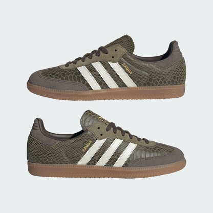 adidas SAMBA OG SHOES - Focus Olive / Off White / Gum - View 8