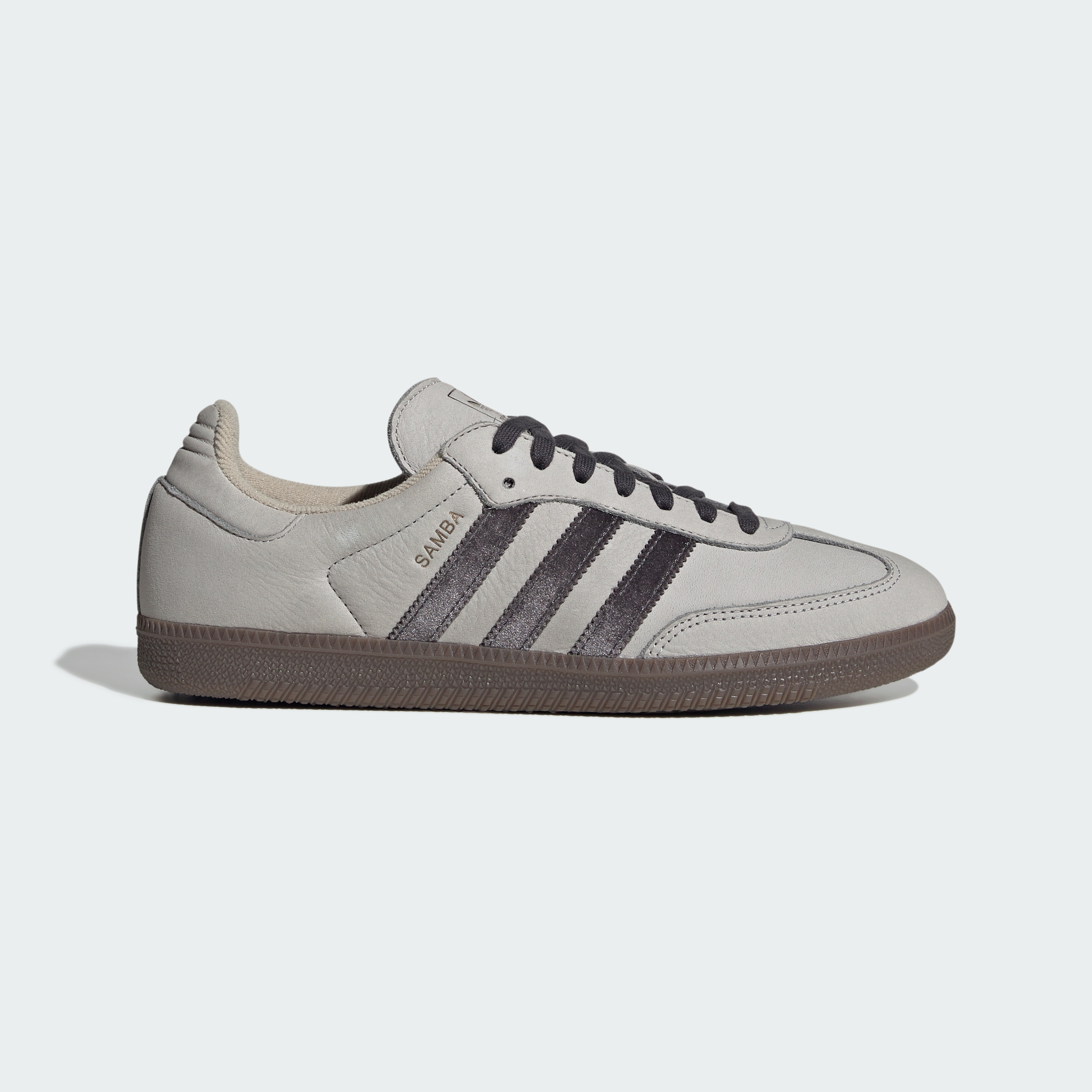 adidas SAMBA OG SHOES - Grey Two / Utility Black / Gum - View 3