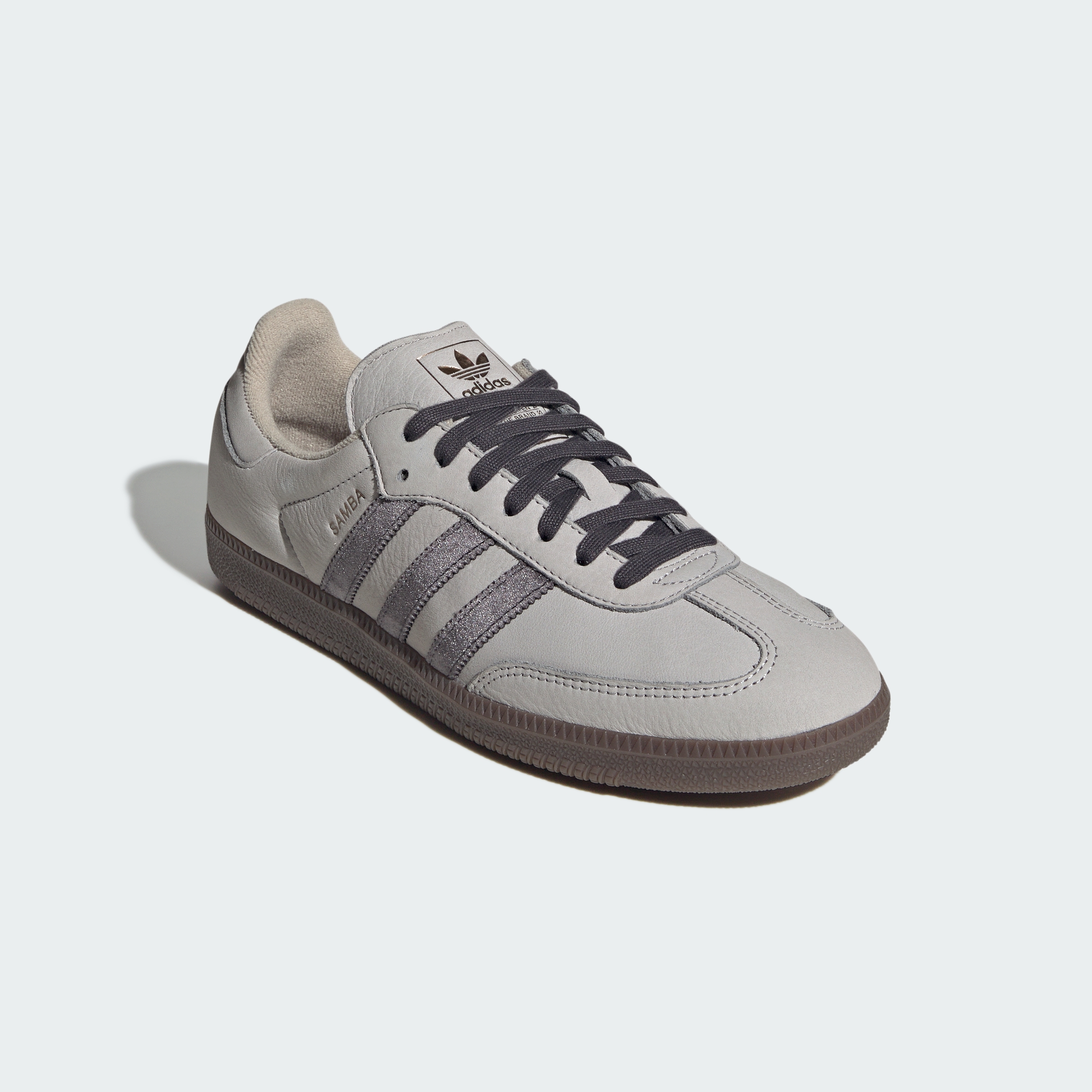 adidas SAMBA OG SHOES - Grey Two / Utility Black / Gum - View 5