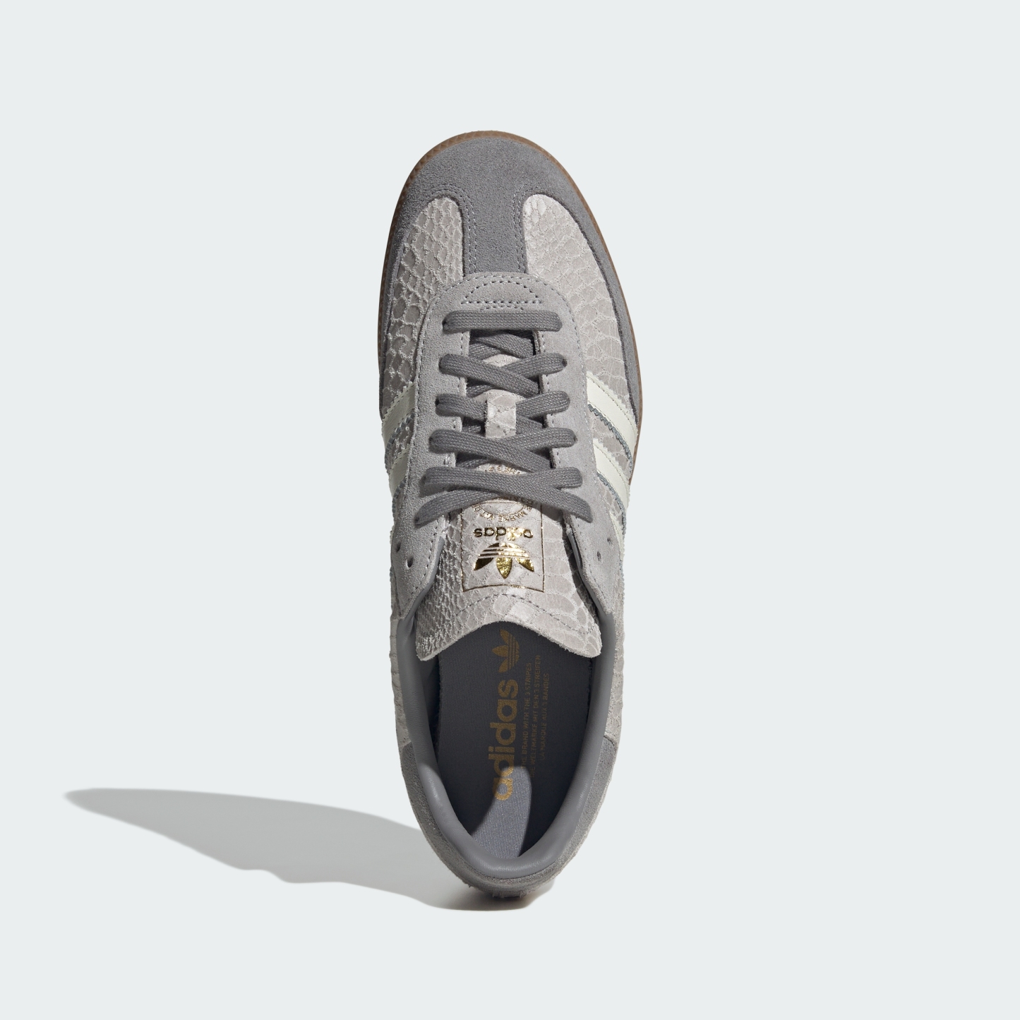 adidas SAMBA OG SHOES - Grey Two / Off White / Gum - View 2