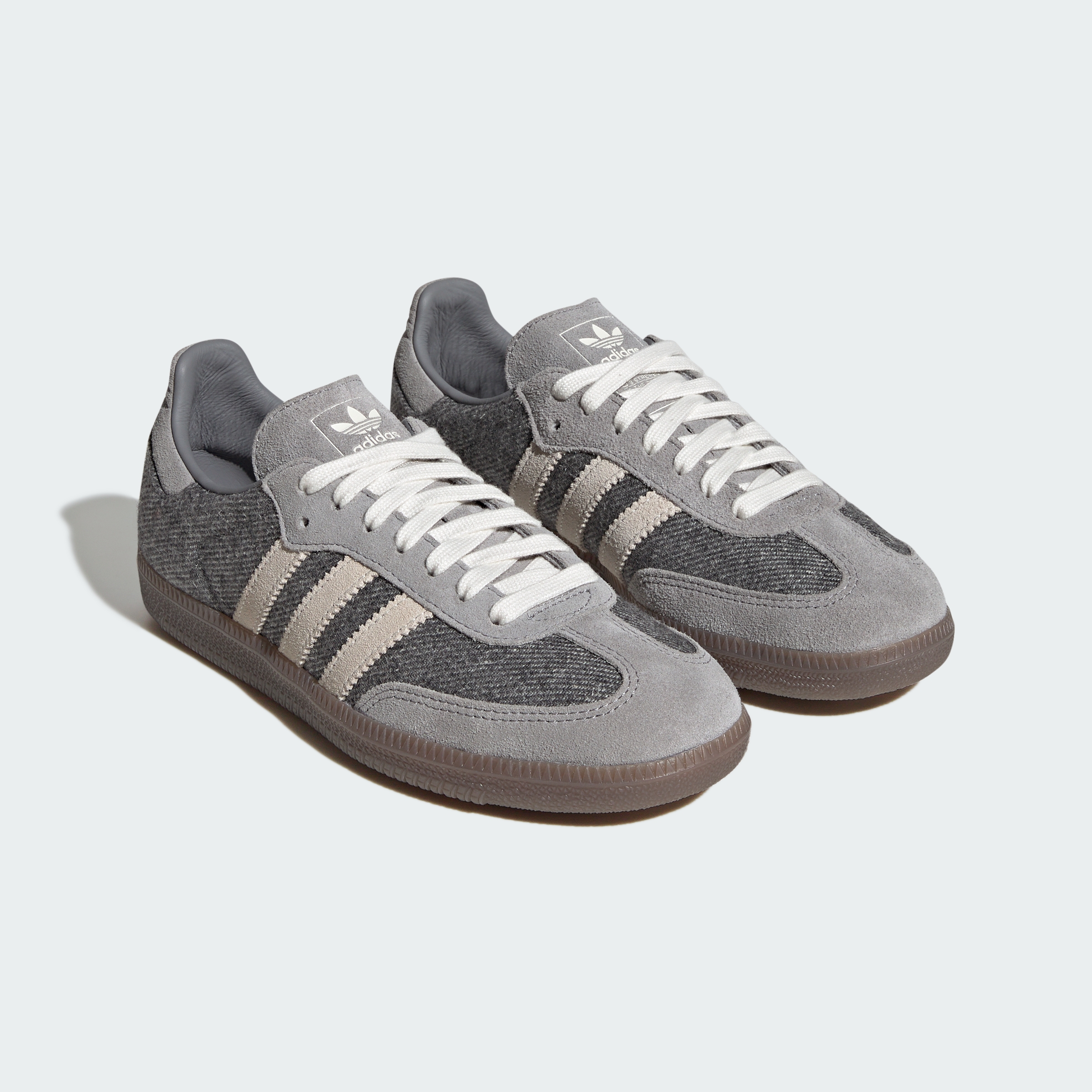 adidas SAMBA OG SHOES - Grey Three / Off White / Gum - View 2