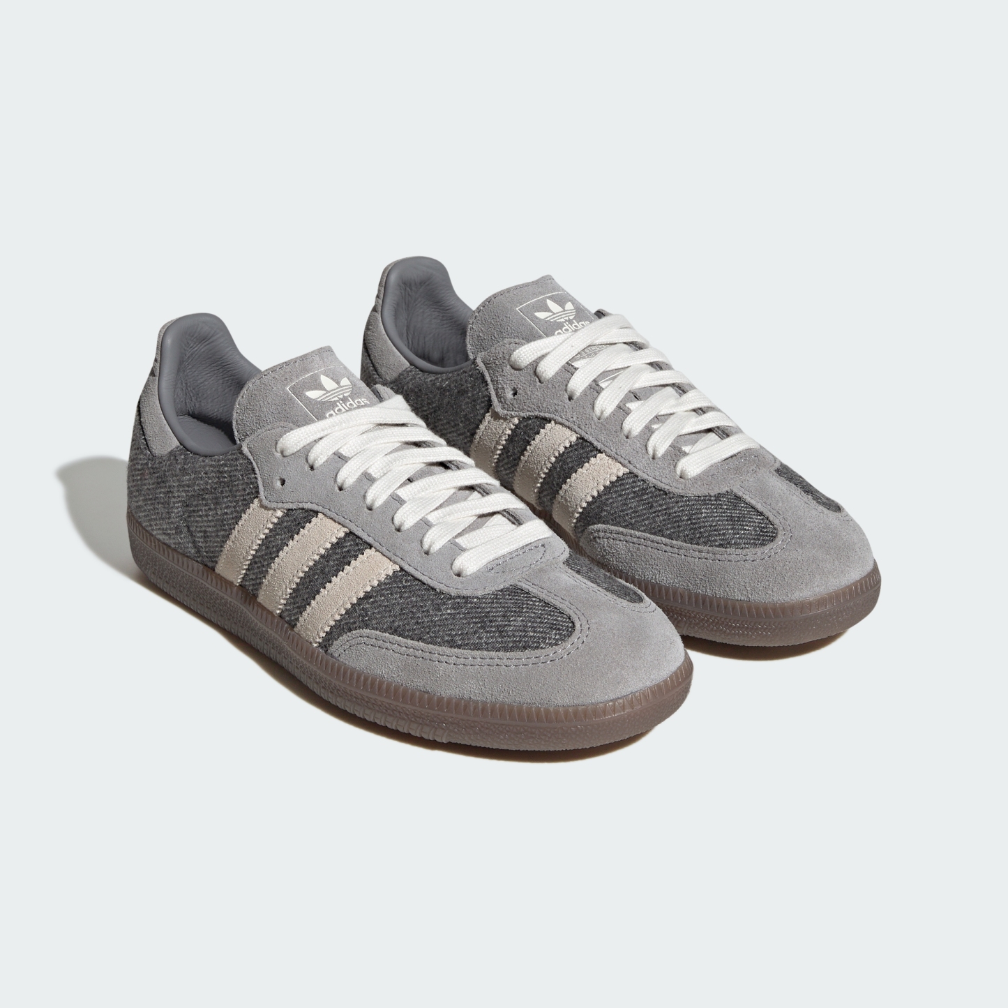 adidas SAMBA OG SHOES - Grey Three / Off White / Gum - View 2