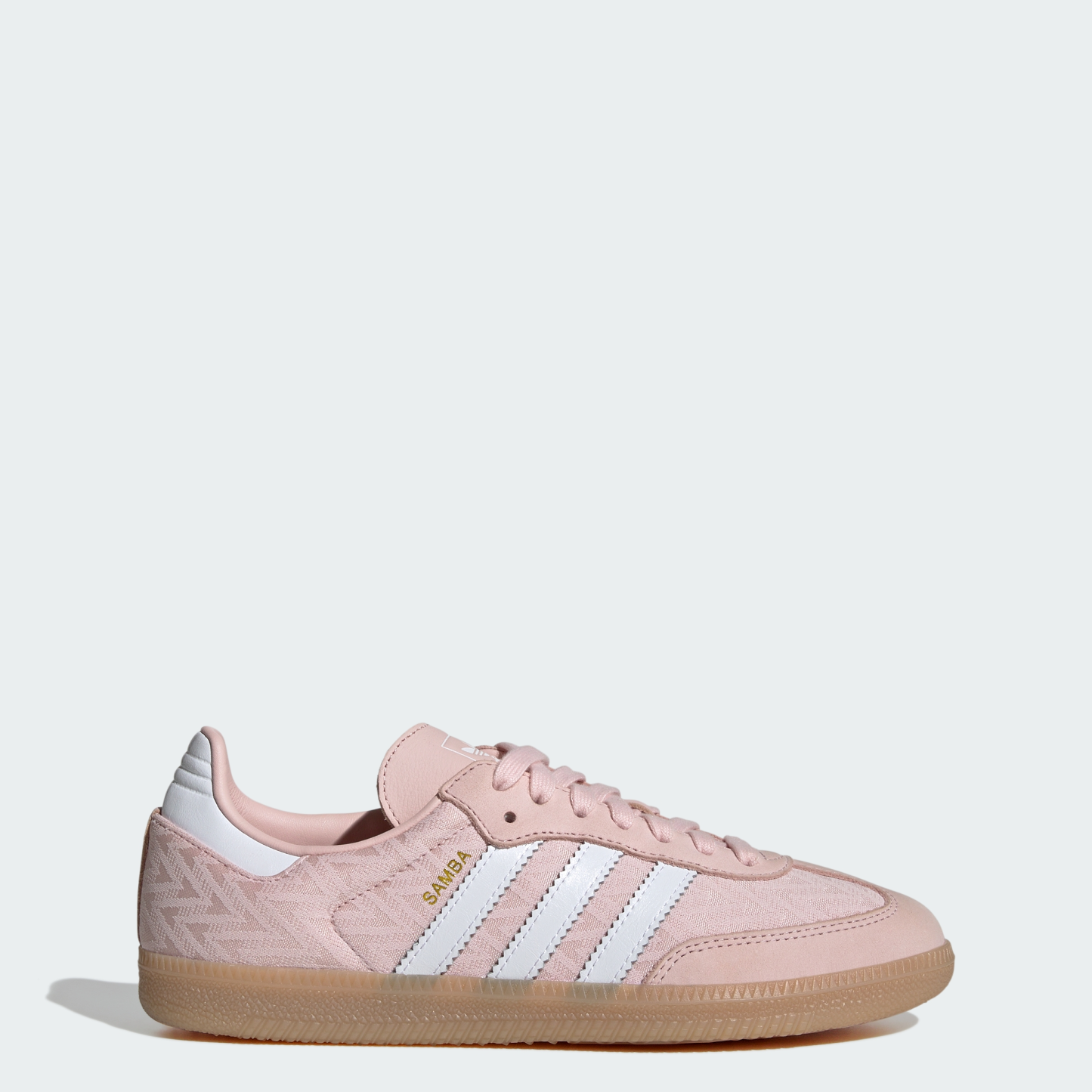 adidas SAMBA OG SHOES - Sandy Pink / Cloud White / Gold Metallic - View 1