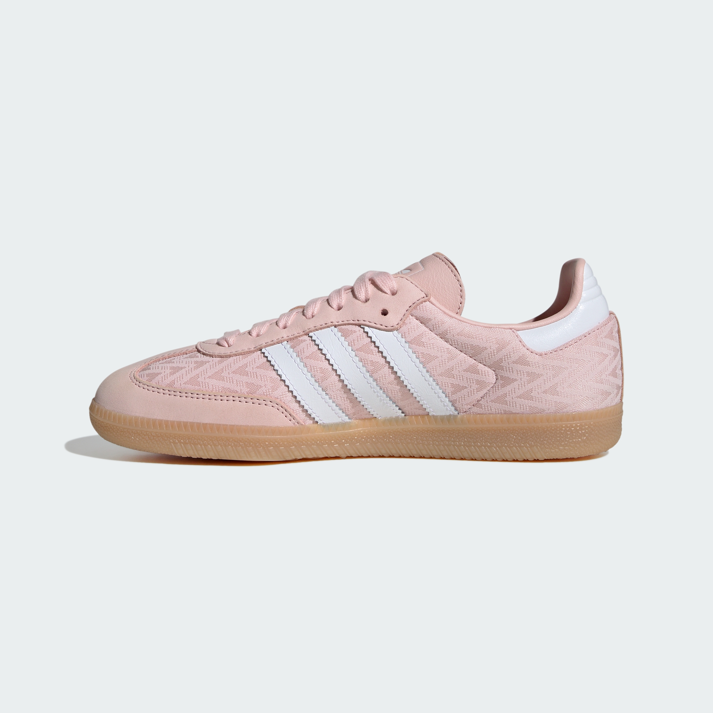 adidas SAMBA OG SHOES - Sandy Pink / Cloud White / Gold Metallic - View 7
