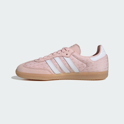 adidas SAMBA OG SHOES - Sandy Pink / Cloud White / Gold Metallic - View 7
