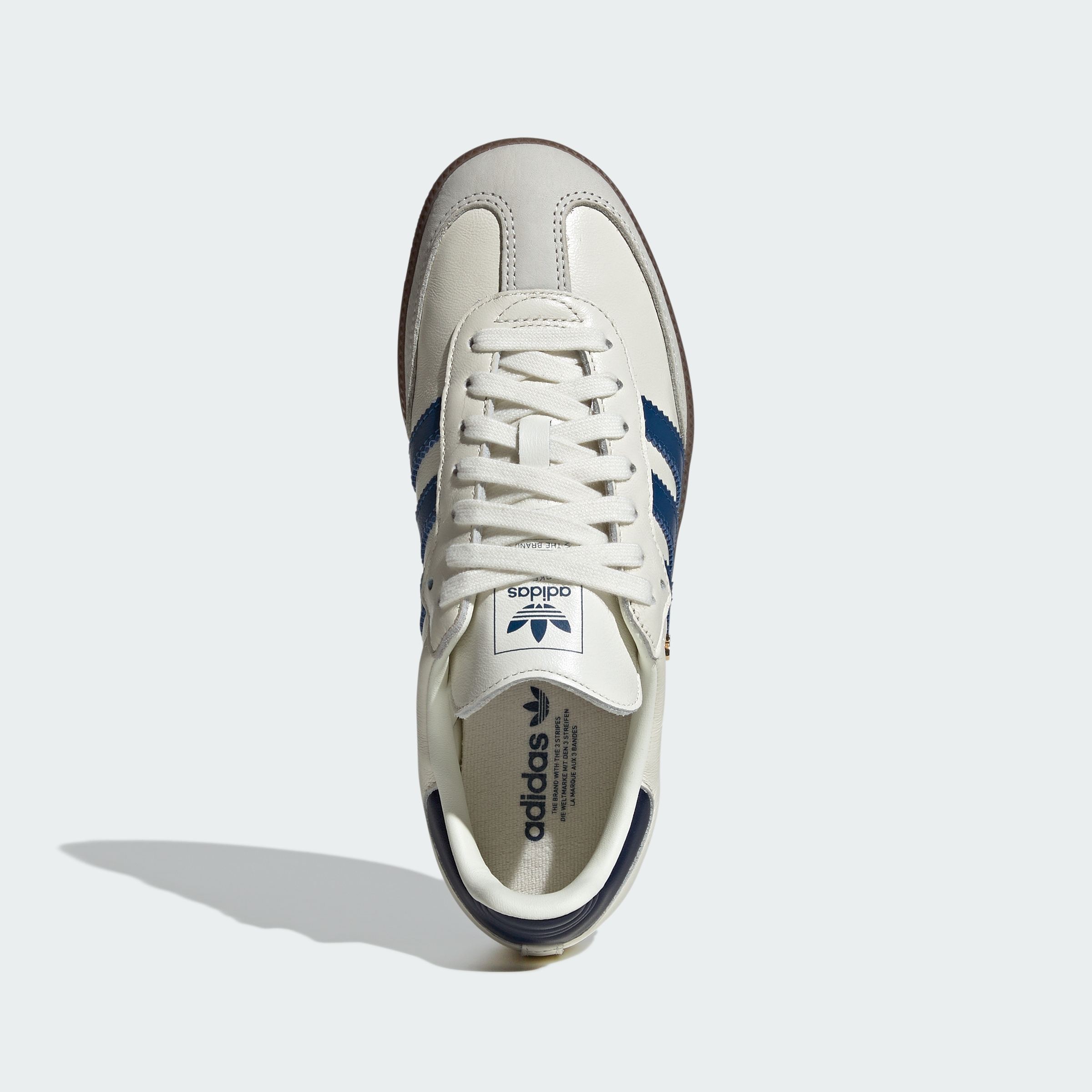 adidas SAMBA OG SHOES - Off White / Dusky Petrol / Night Indigo - View 2