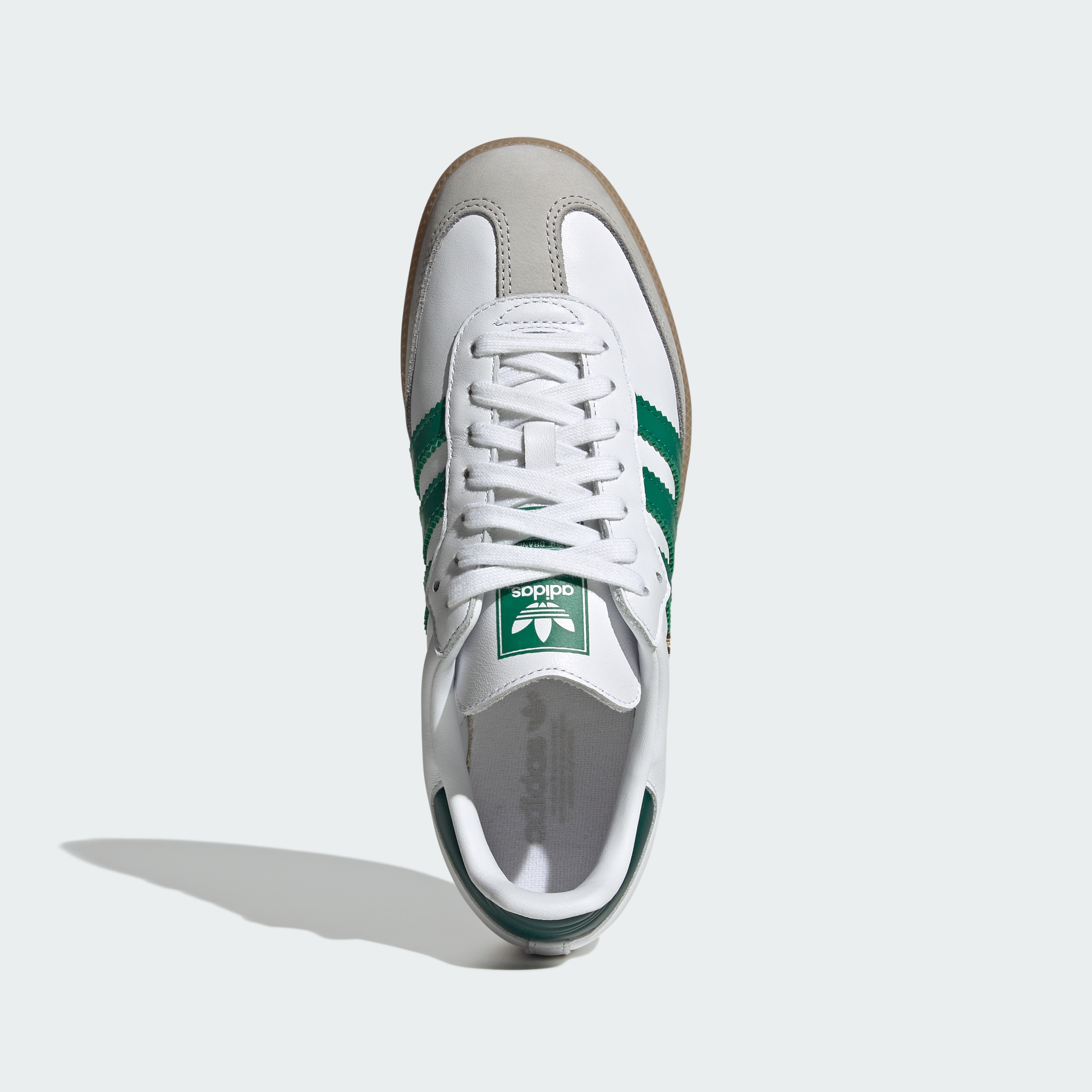 adidas SAMBA OG SHOES - Cloud White / Bold Green / Collegiate Green - View 2