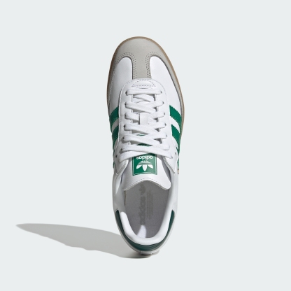 adidas SAMBA OG SHOES - Cloud White / Bold Green / Collegiate Green - View 2