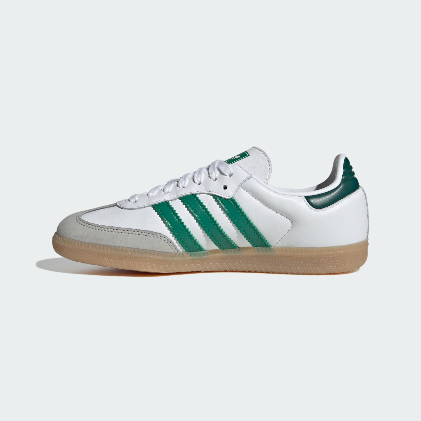 adidas SAMBA OG SHOES - Cloud White / Bold Green / Collegiate Green - View 7