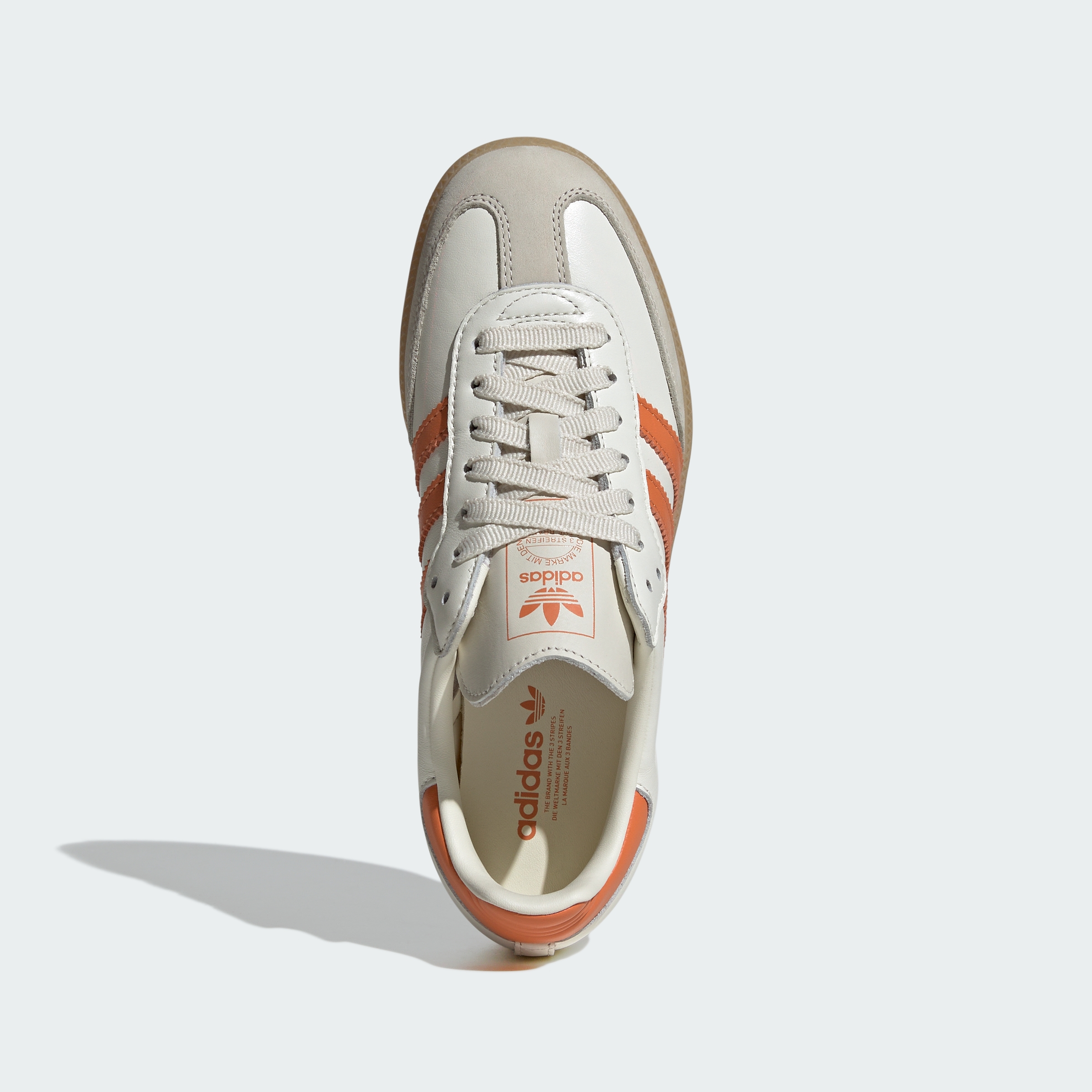 adidas SAMBA OG SHOES - Off White / Dusky Orange / Gum - View 2