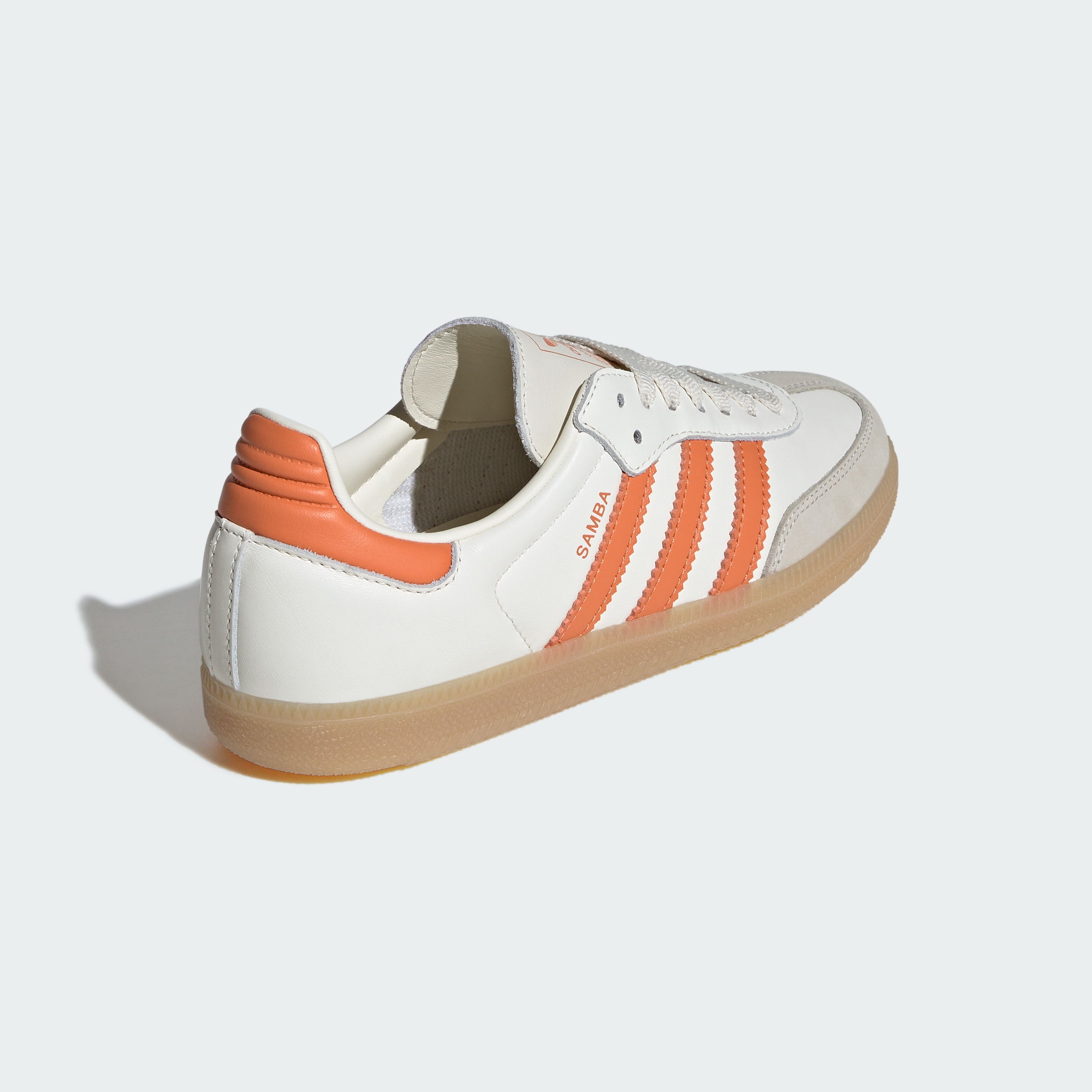 adidas SAMBA OG SHOES - Off White / Dusky Orange / Gum - View 6